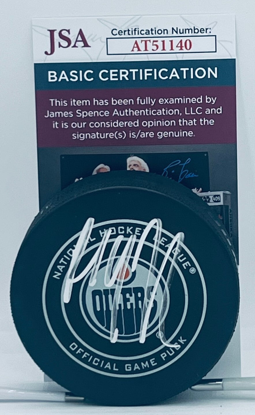 Paul Coffey signed Edmonton Oilers Official Game Puck autographed JSA COA