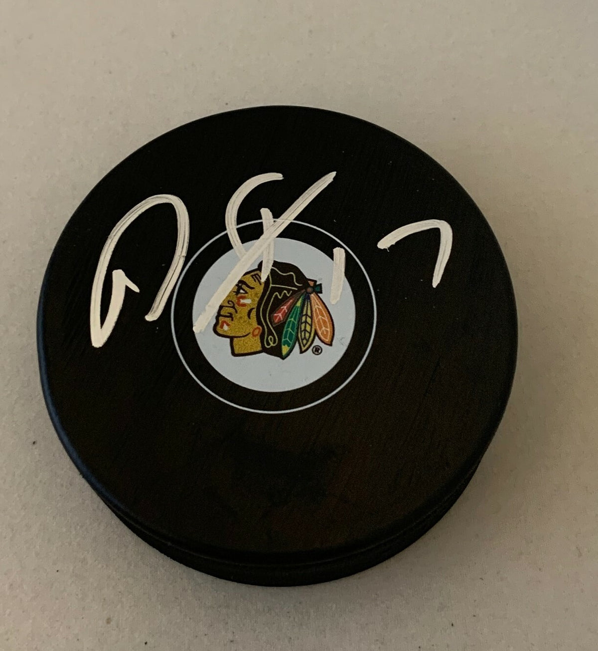 Dylan Strome signed Chicago Blackhawks Puck autographed Hawks  