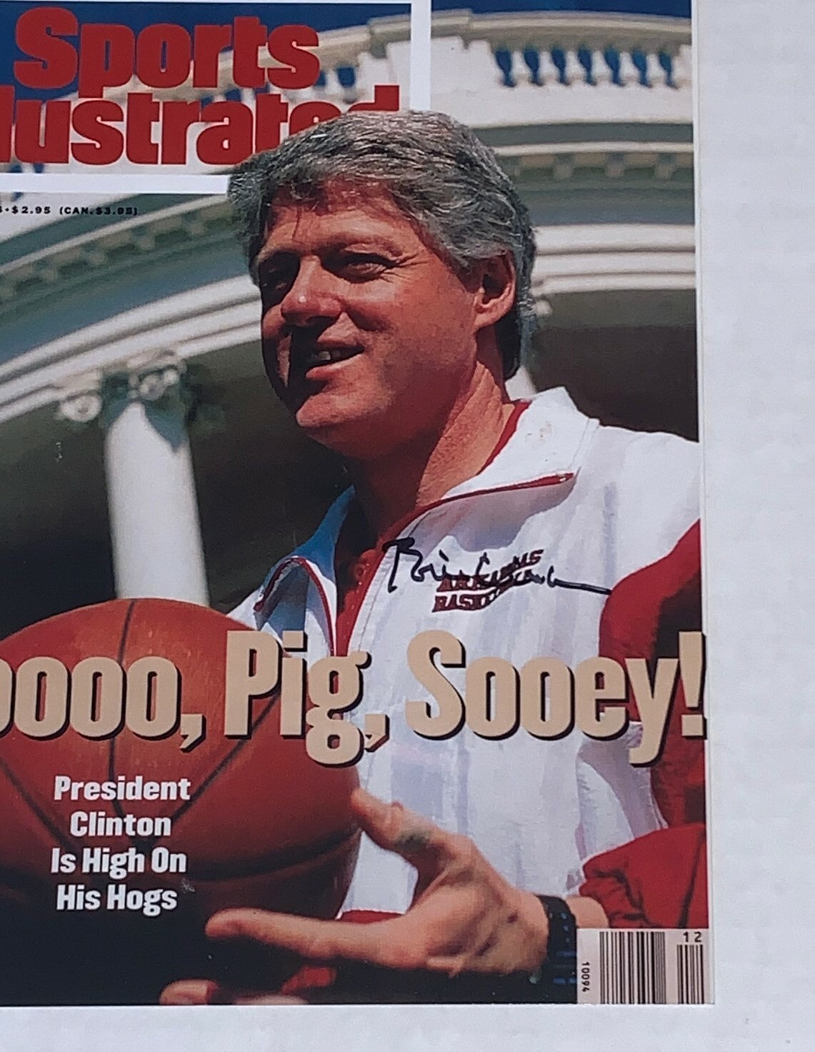 Bill Clinton signed Razorbacks Sports Illustrated Cover 8x10 photo JSA Full LOA