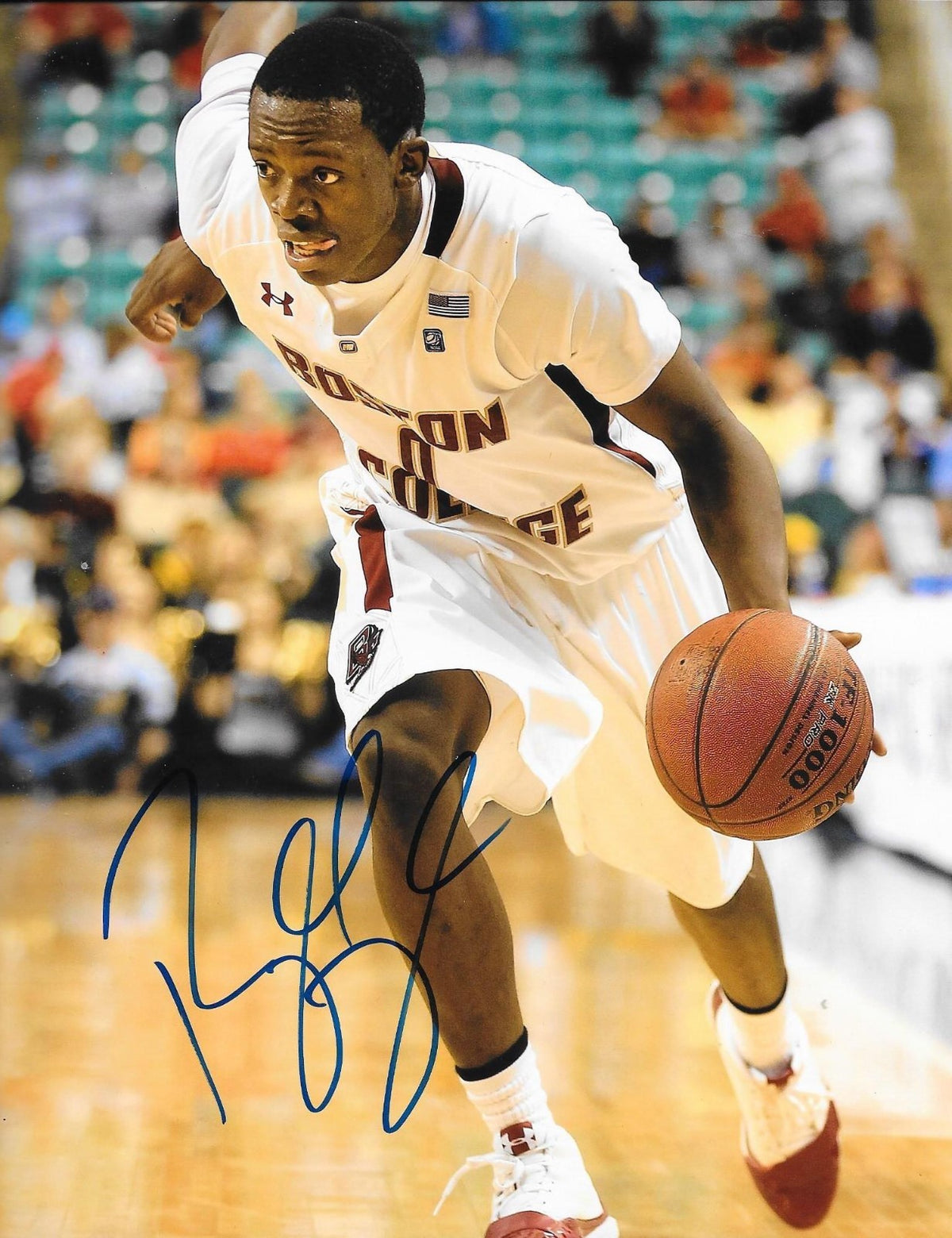 Reggie Jackson Detroit Pistons signed Boston College Eagles 8x10 photo BC 2
