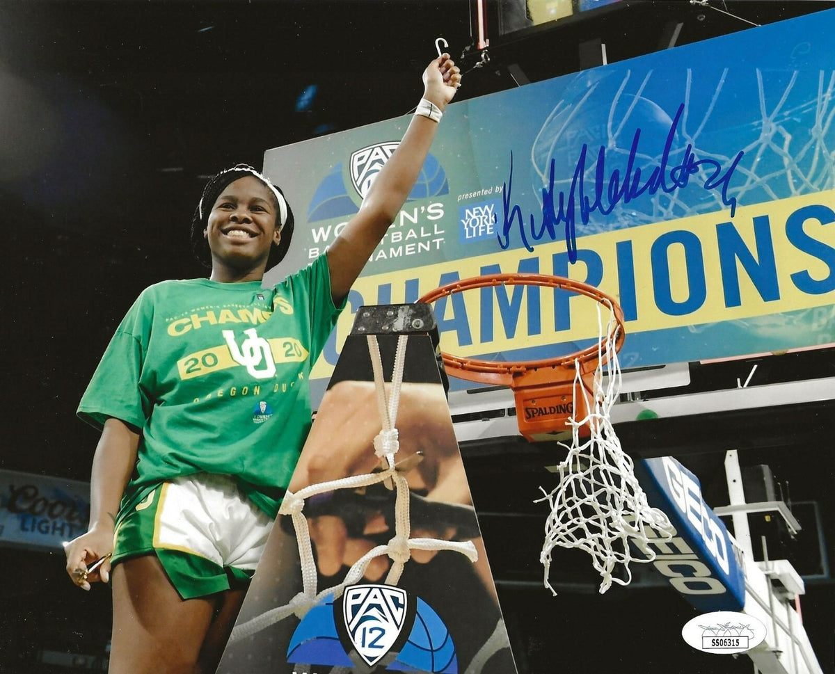 Ruthy Hebard Chicago Sky signed Oregon Ducks 8x10 photo autographed 2 JSA
