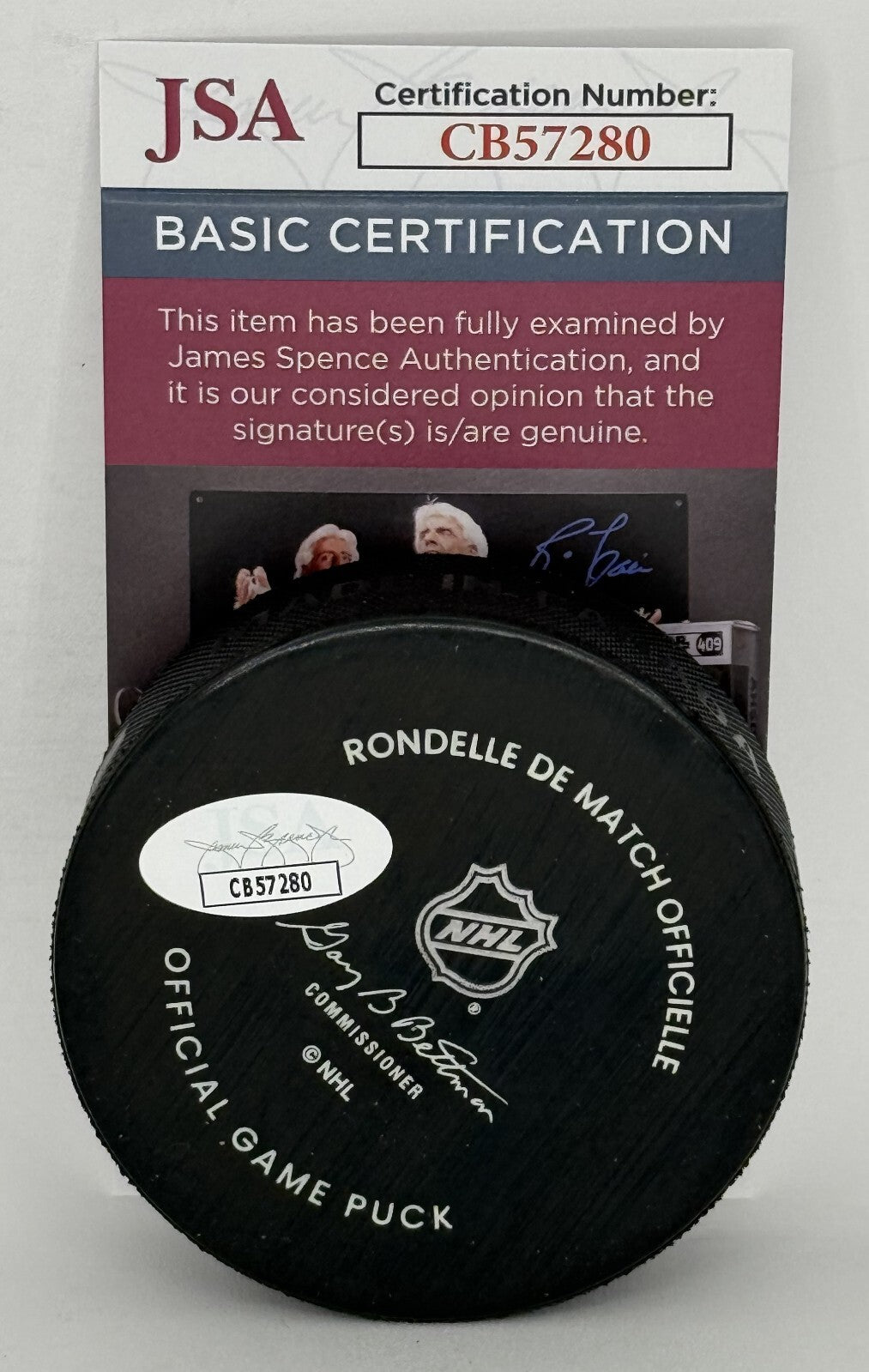 Paul Bissonnette signed Pittsburgh Penguins Official Game Puck autographed JSA