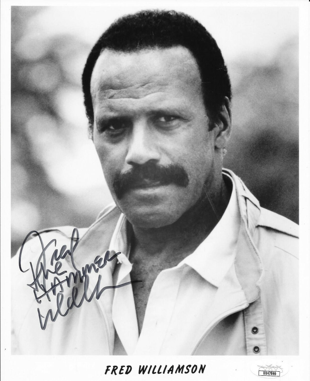 Fred Williamson The Hammer Black Caesar signed 8x10 photo autographed 3 JSA