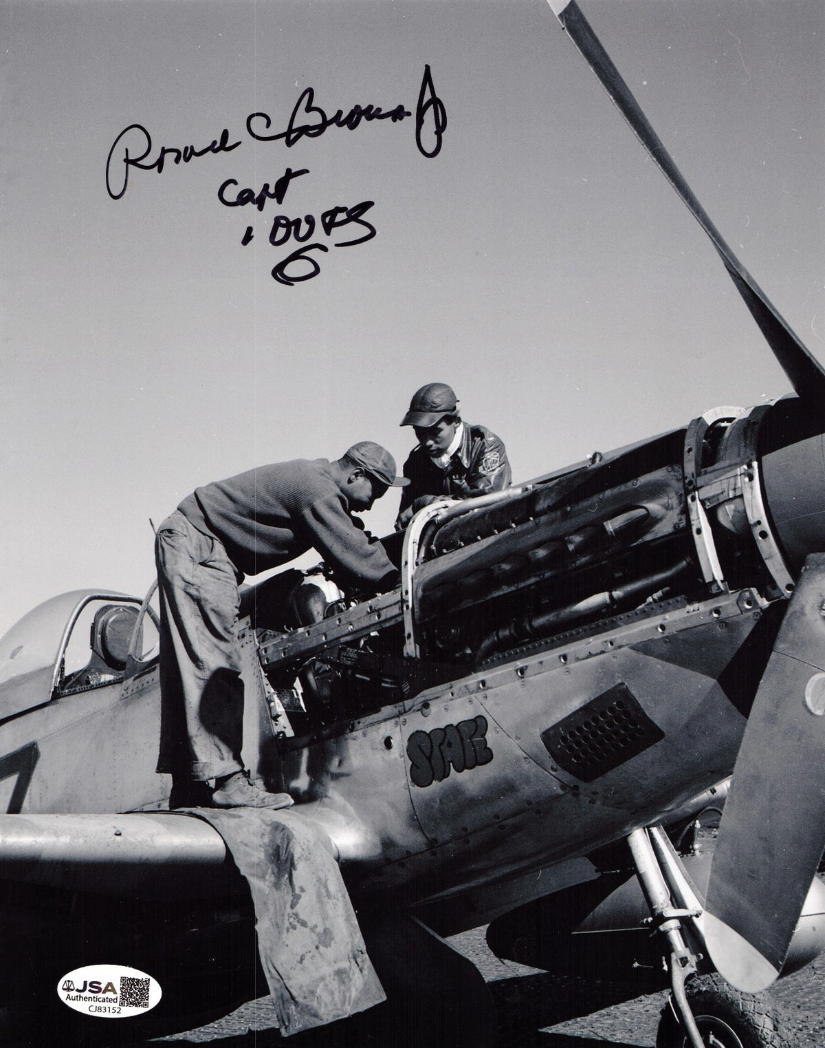 Roscoe Brown Tuskegee Airmen signed 8x10 photo autographed JSA COA