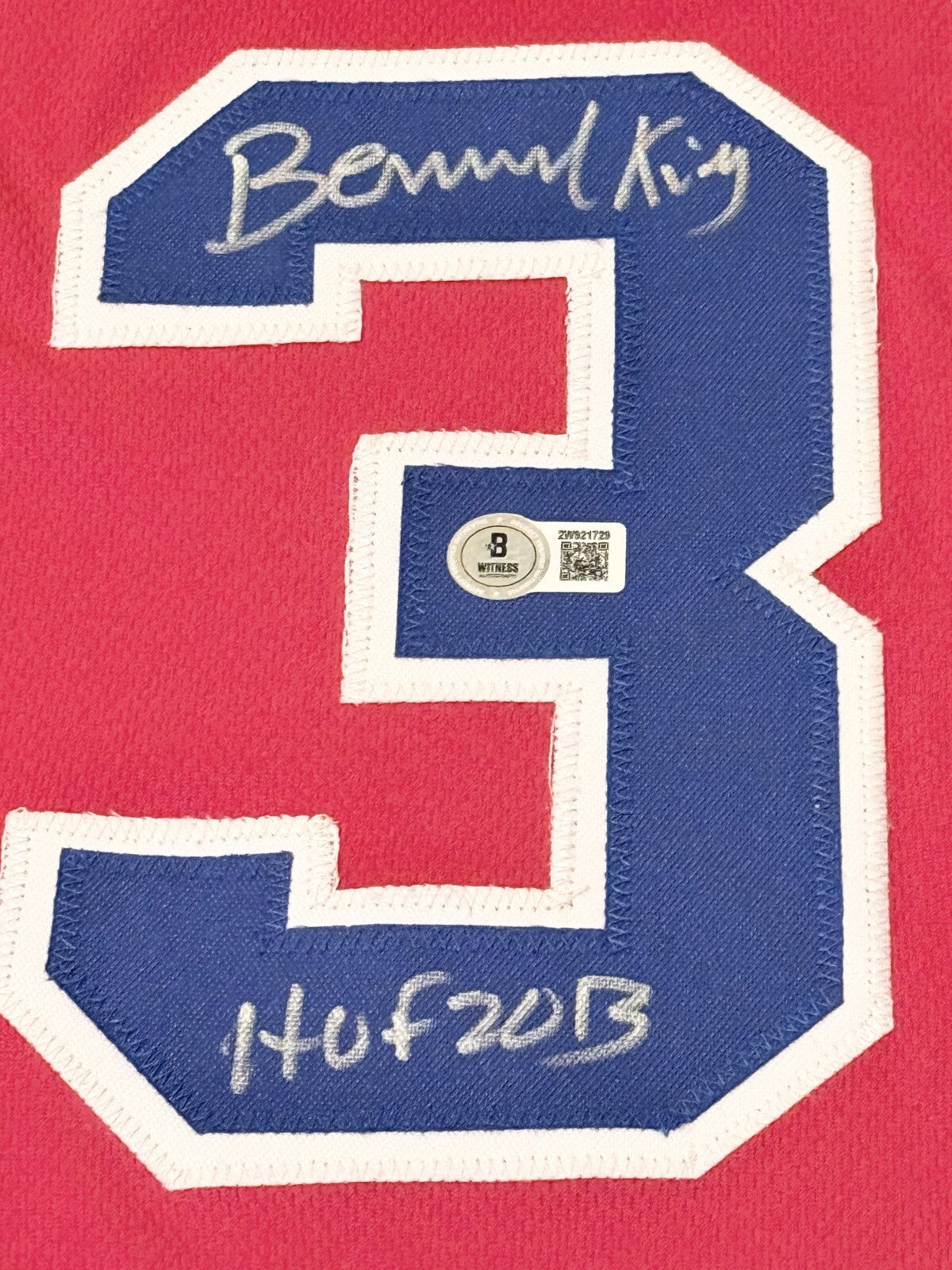 Bernard King Washington Bullets signed Custom jersey W/ HOF Beckett Witness