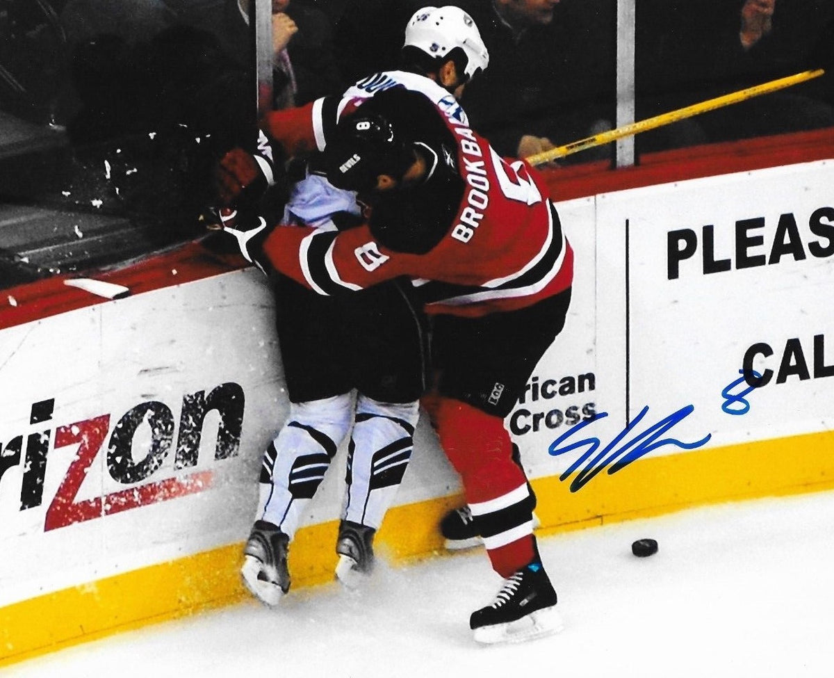 Sheldon Brookbank signed New Jersey Devils 8x10 photo autographed 
