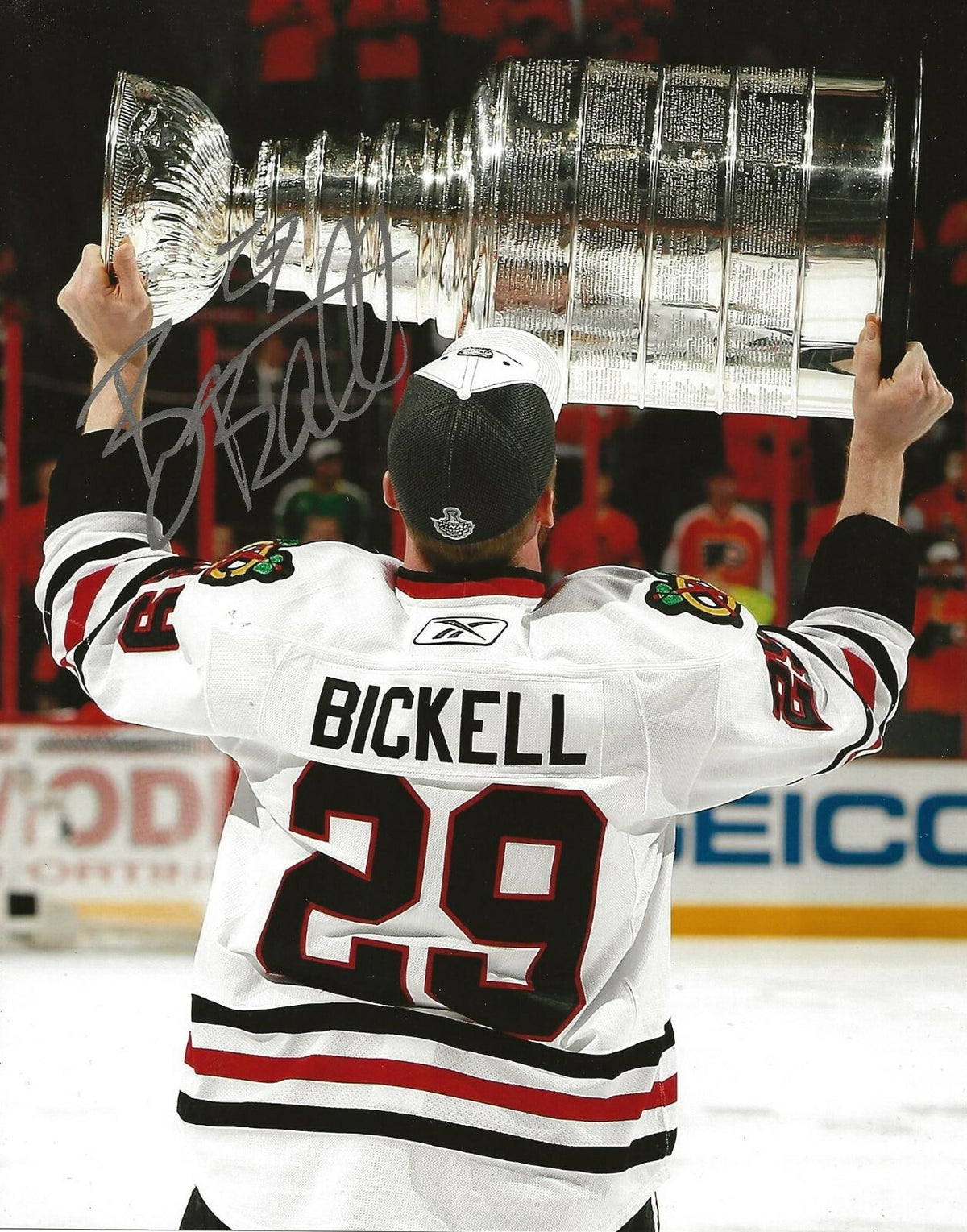 Bryan Bickell signed Chicago Blackhawks Stanley Cup 8x10 photo autographed Hawks