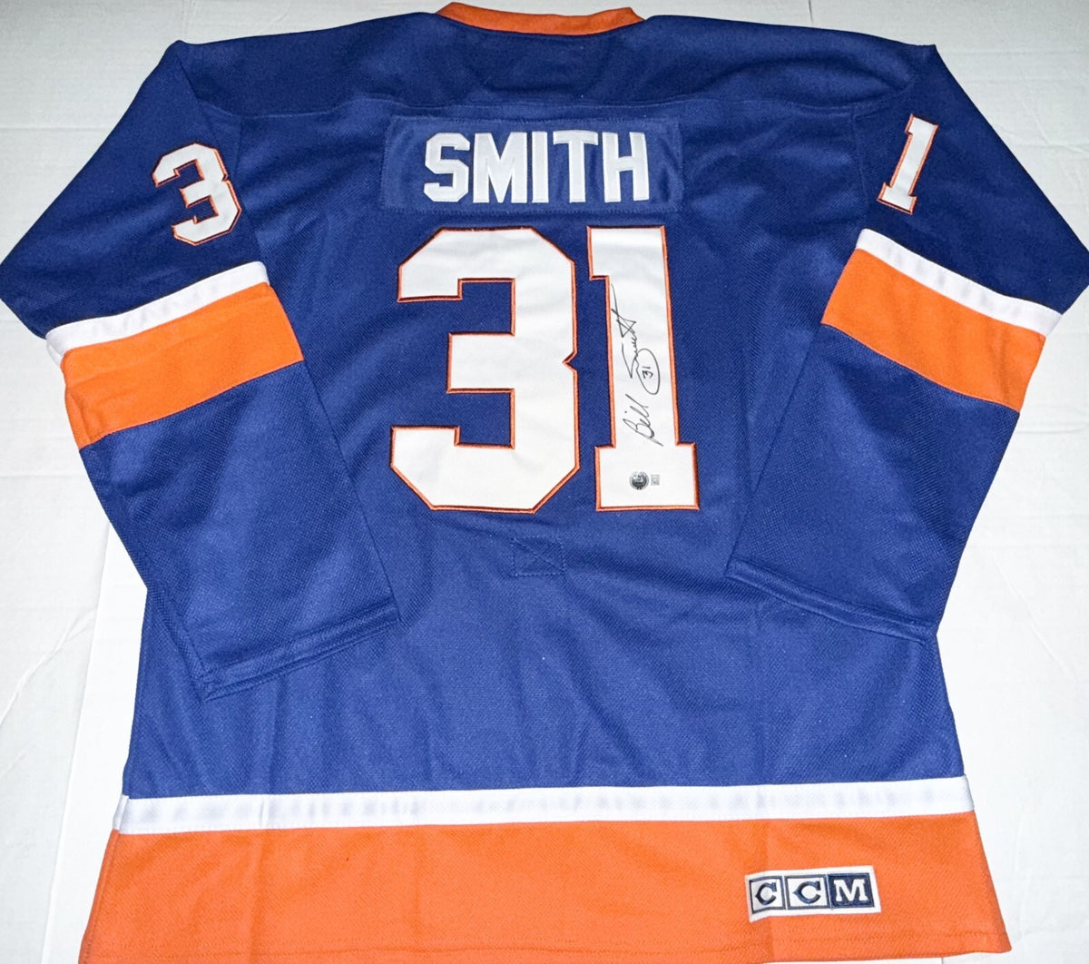 Billy Smith signed New York Islanders jersey autographed Beckett Witnessed