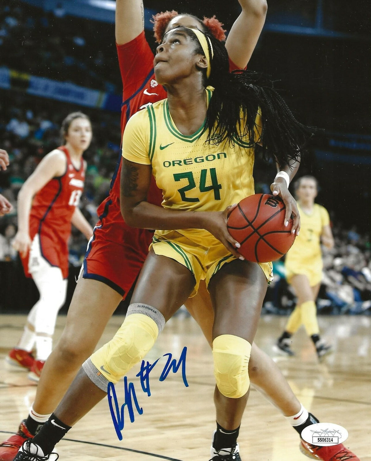 Ruthy Hebard Chicago Sky signed Oregon Ducks 8x10 photo autographed 3 JSA