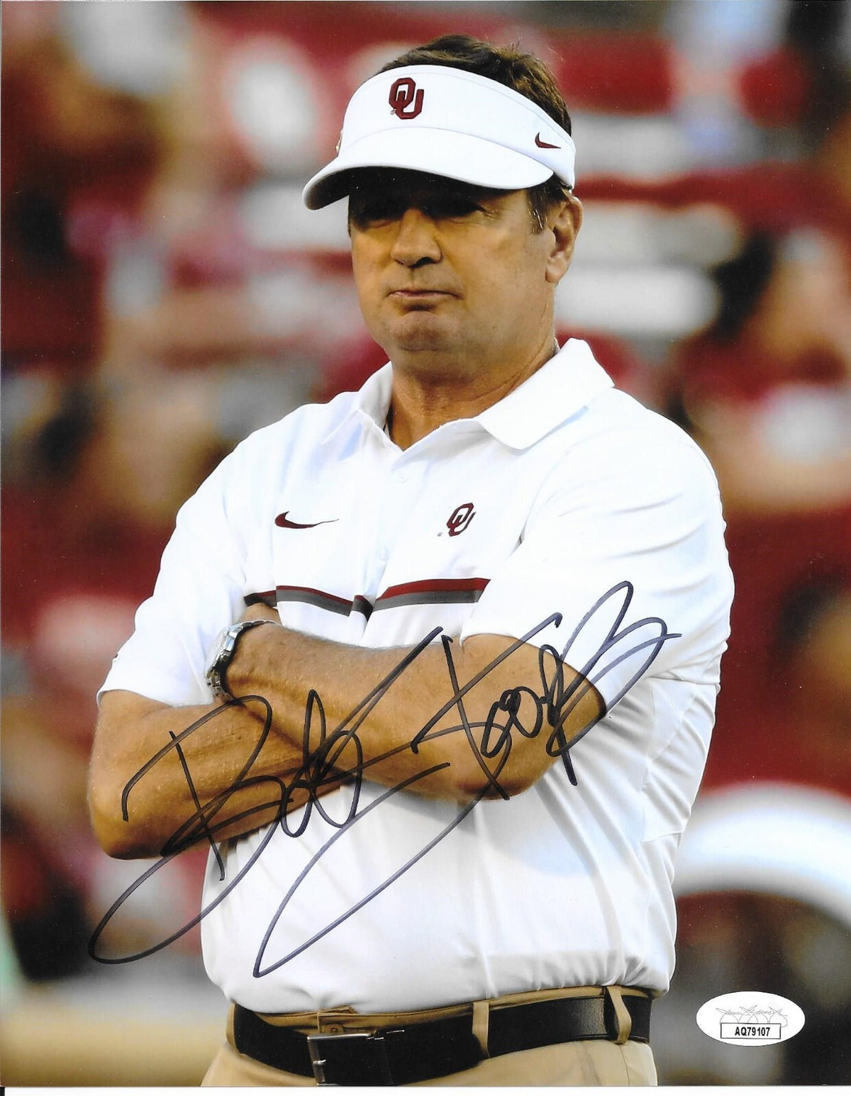 Bob Stoops signed Oklahoma Sooners 8x10 photo autographed #1 JSA