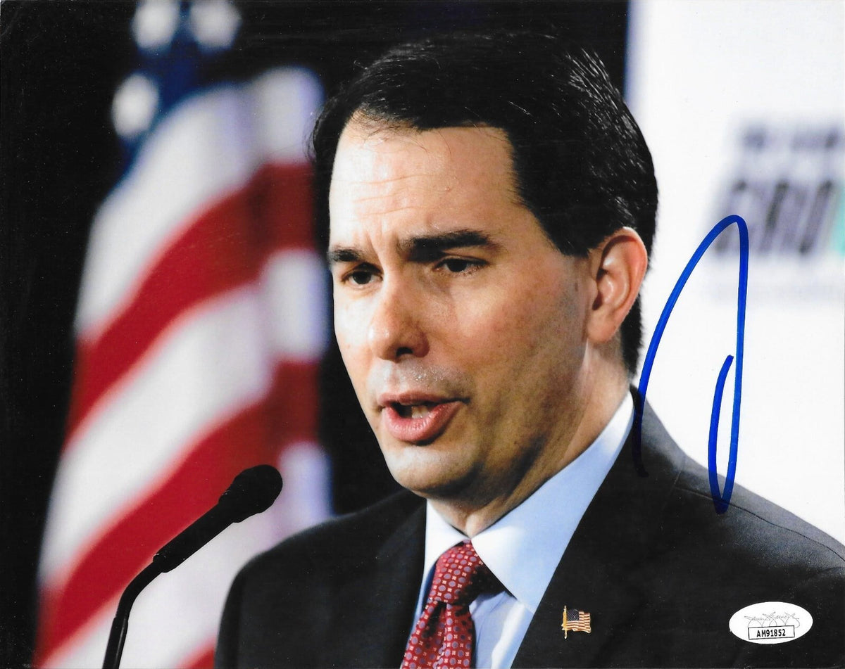 Scott Walker Wisconsin Governor signed 8x10 photo autographed #3 JSA Certified