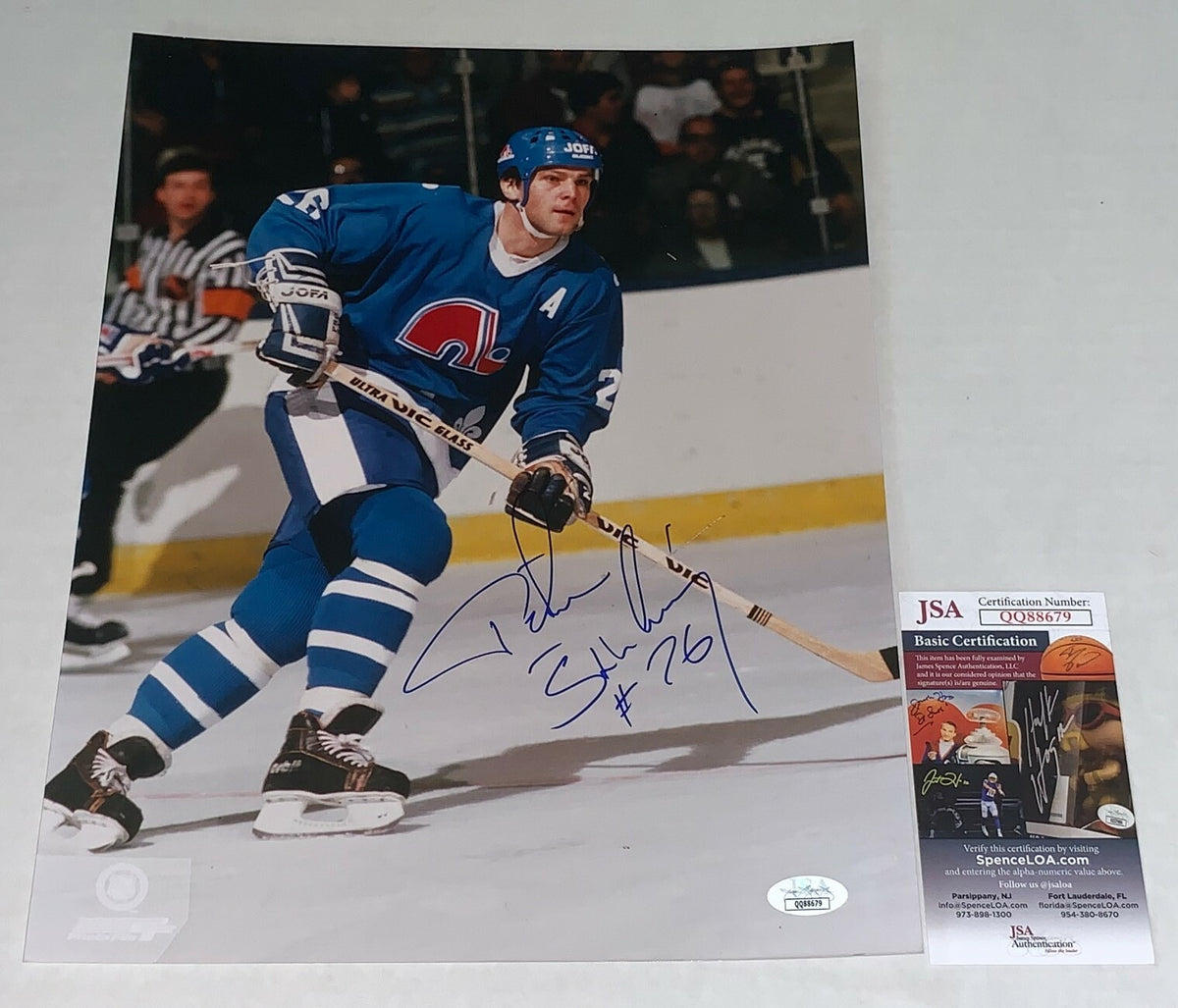 Peter Stastny signed Quebec Nordiques 11x14 photo autographed JSA