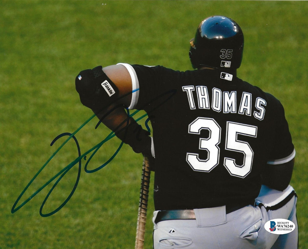 Frank Thomas signed Chicago White Sox 8x10 photo Beckett Witnessed