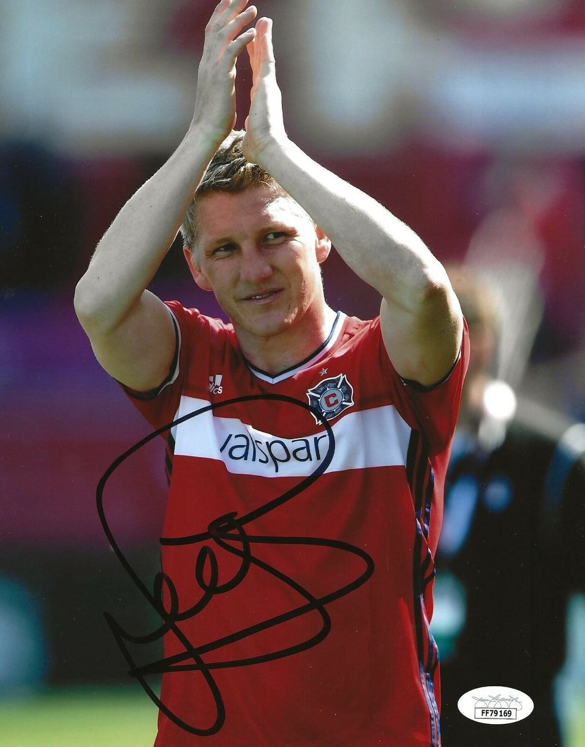 Bastian Schweinsteiger FC Bayern signed Chicago Fire 8x10 photo Germany 6 JSA 