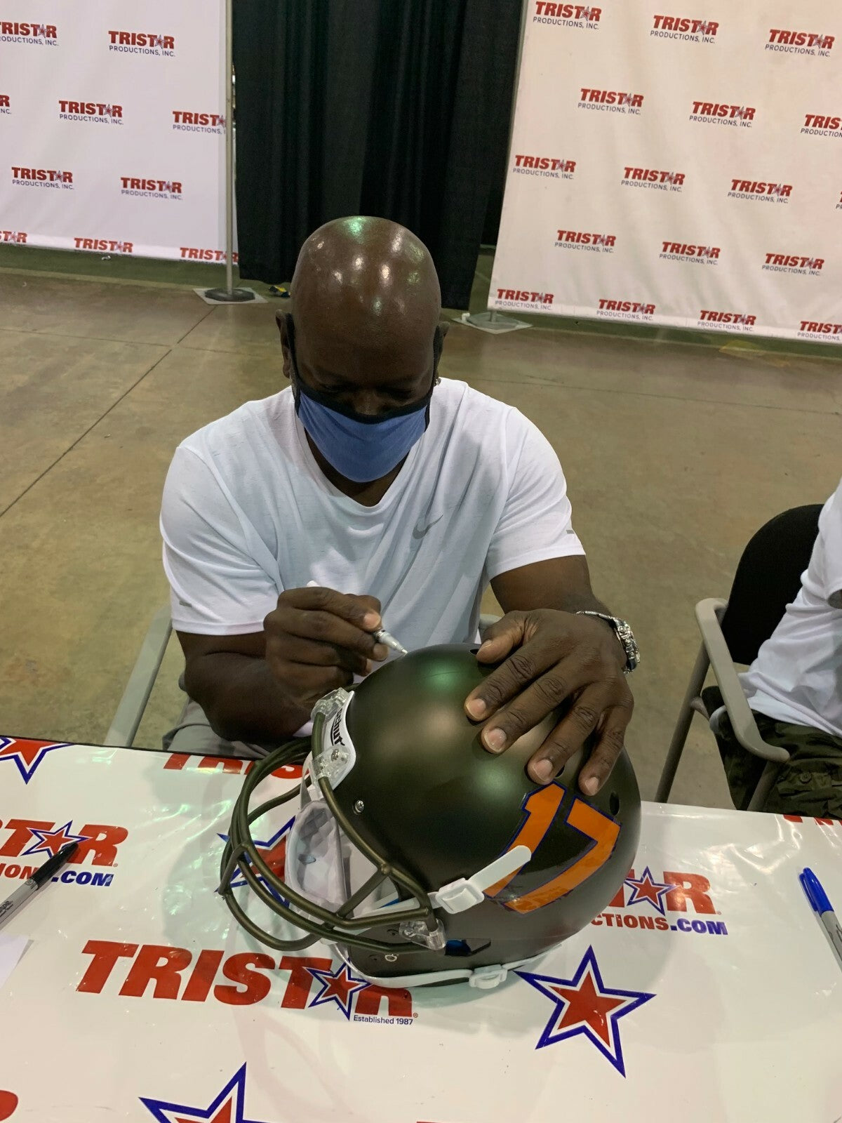 Emmitt Smith signed Florida Gators Matte Green F/S Helmet Prova & JSA Ect Proof