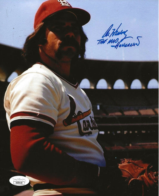Al Hrabosky The Mad Hungarian signed St. Louis Cardinals 8x10 photo W/ Ins 2 JSA