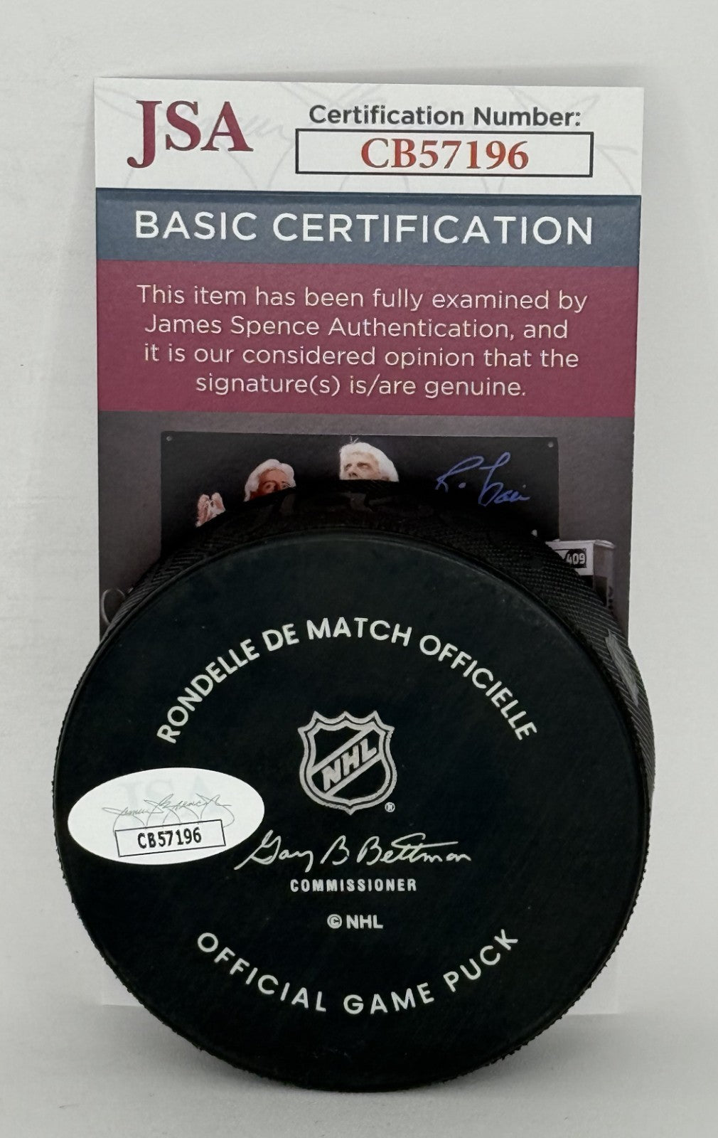 Sergei Gonchar signed Pittsburgh Penguins Official Game Puck autographed JSA COA