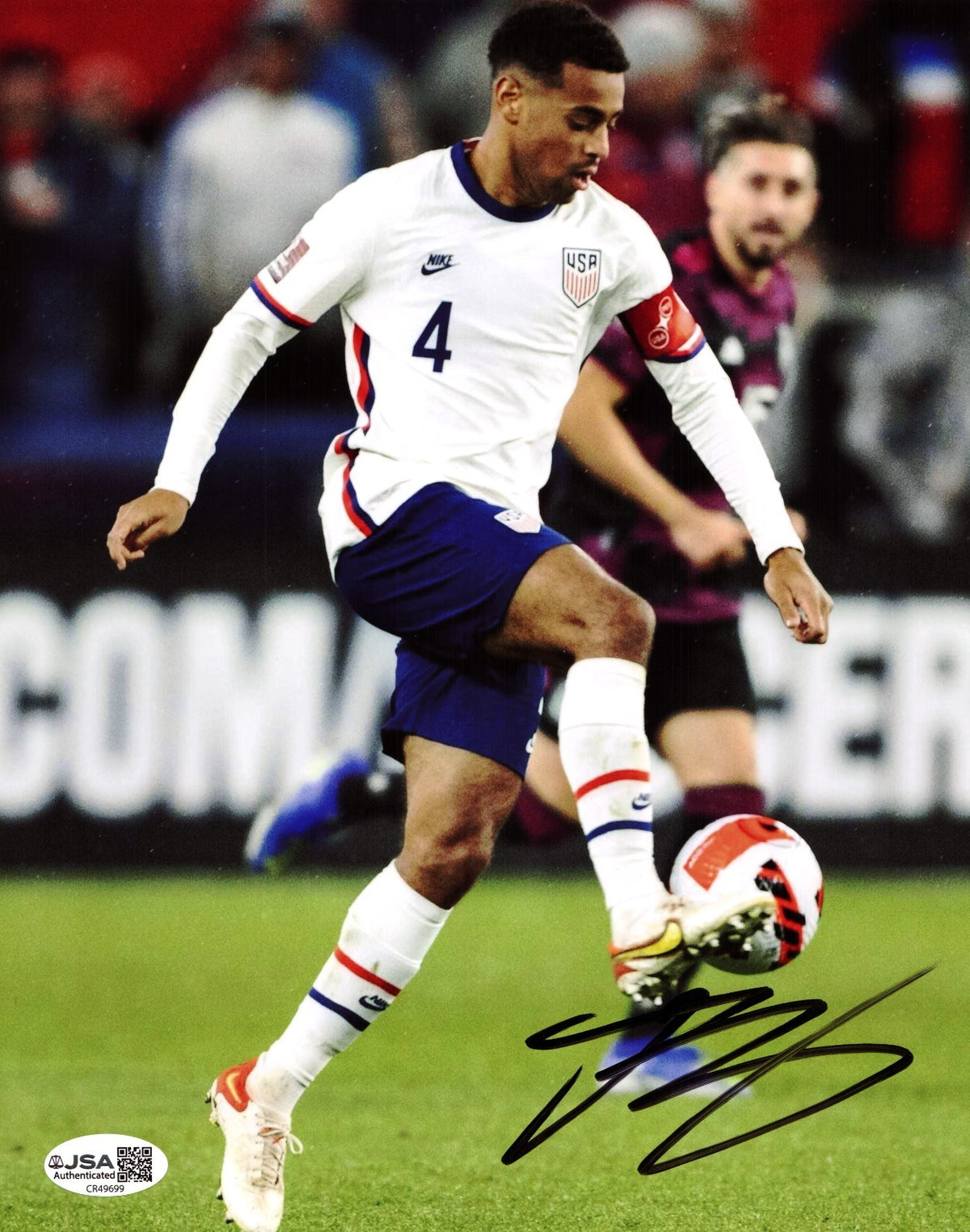Tyler Adams signed Team USA Soccer 8x10 photo autographed World Cup #6 JSA
