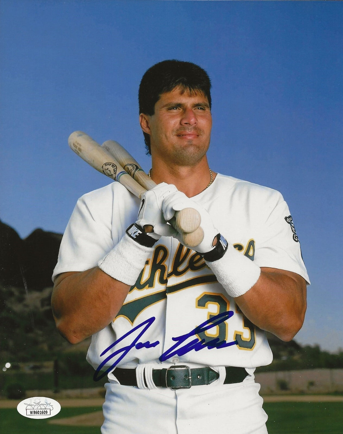 Jose Canseco signed Oakland Athletics A's 8x10 photo #5 JSA Witnessed