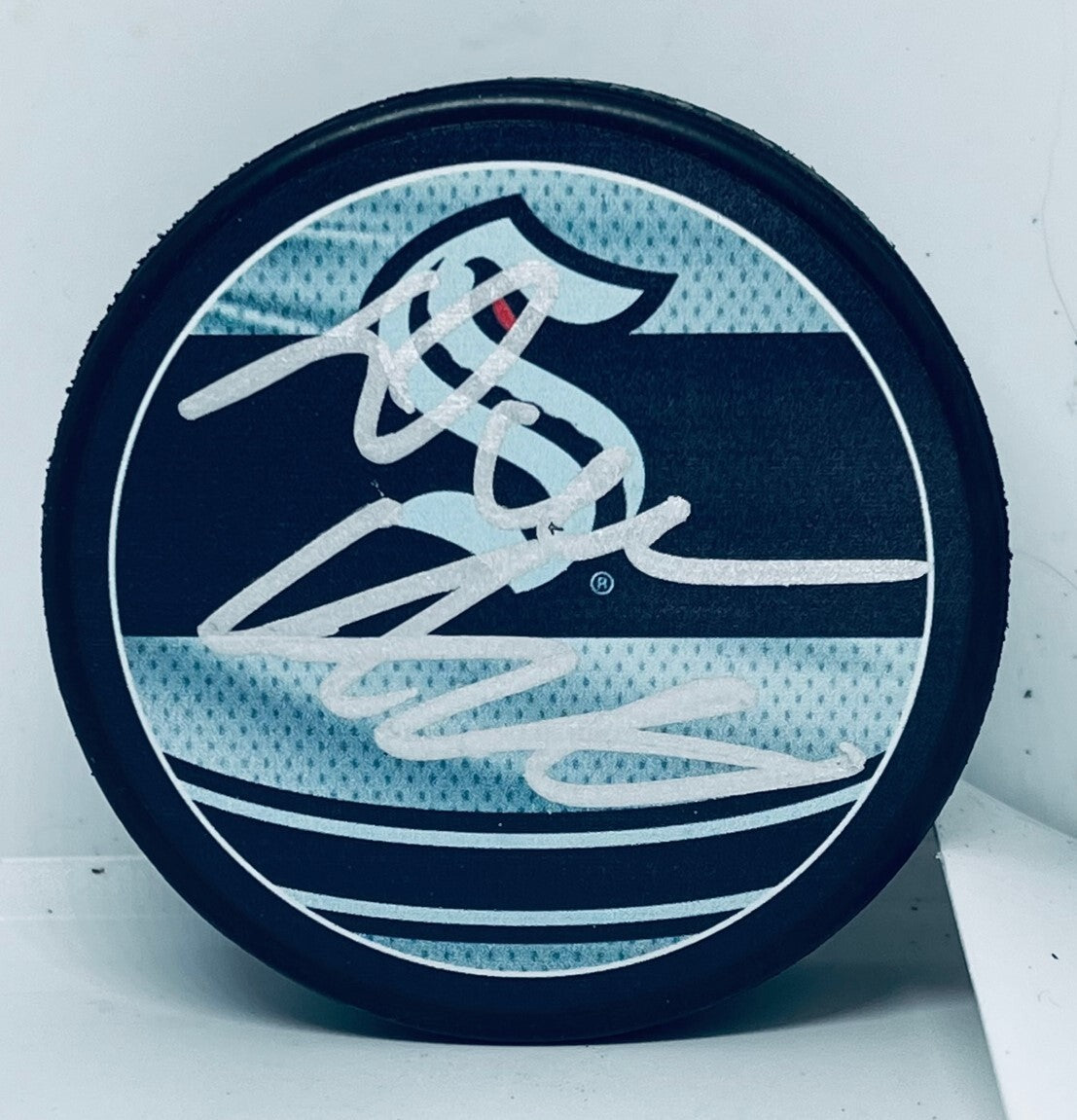 Dave Hakstol signed Seattle Kraken Reverse Retro Puck autographed