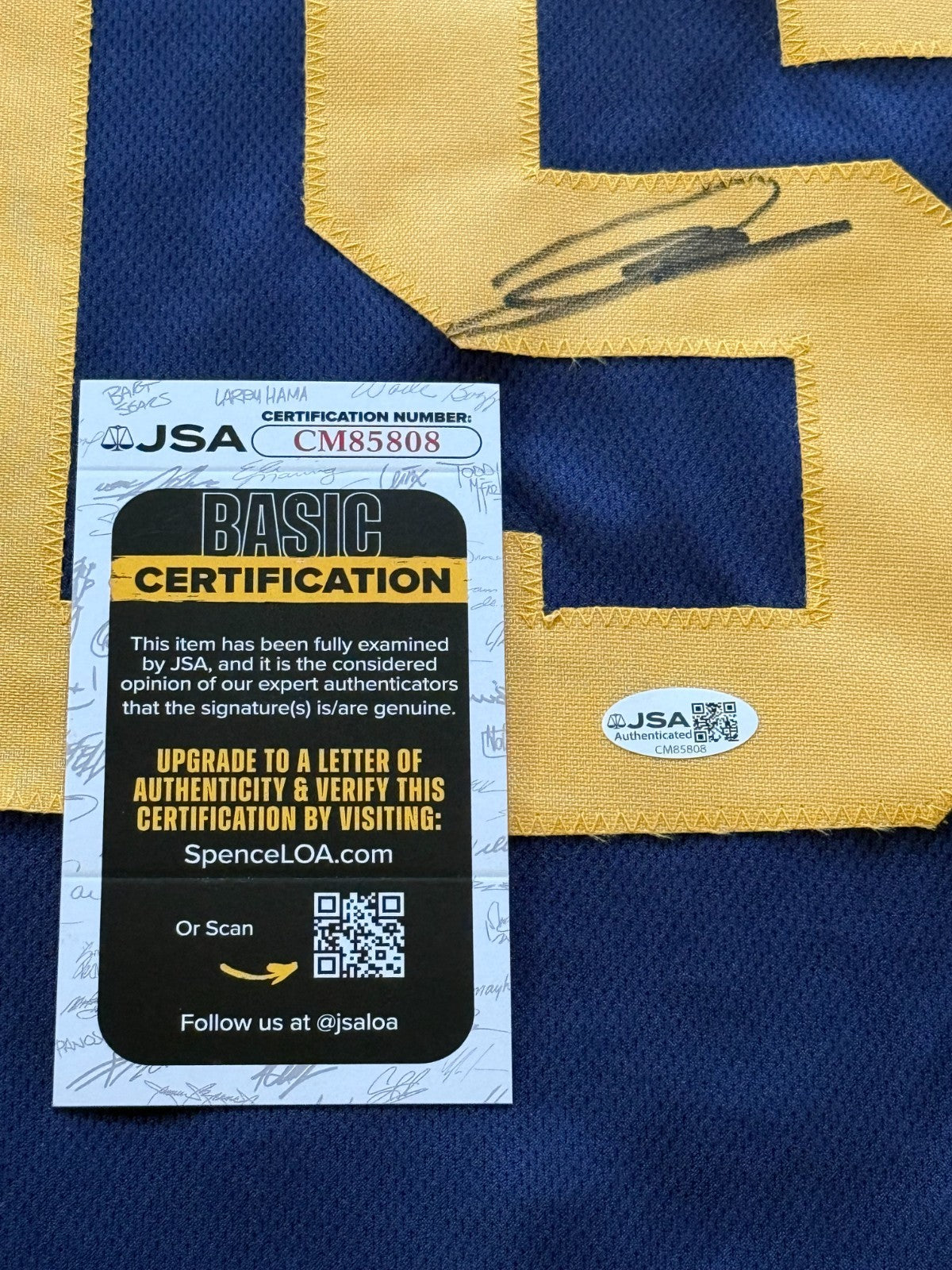 Aday Mara Michigan Wolverines signed Custom jersey autographed JSA