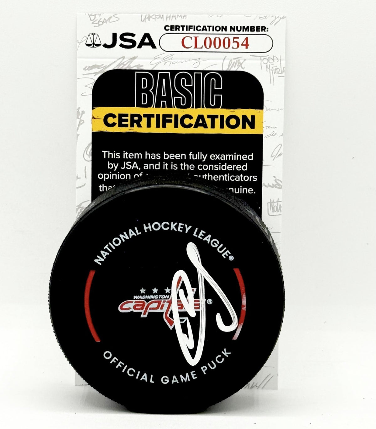 Aliaksei Protas signed Washington Capitals Official Game Puck autographed JSA