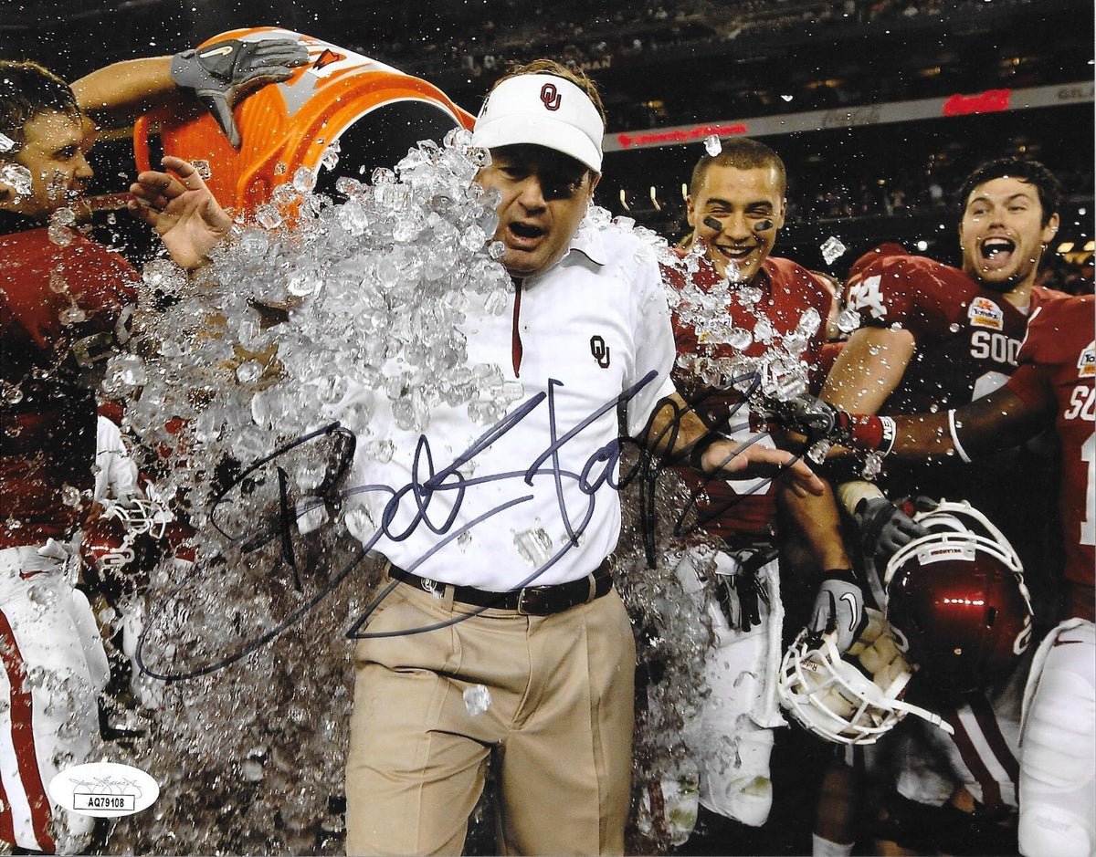 Bob Stoops signed Oklahoma Sooners 8x10 photo autographed #2 JSA