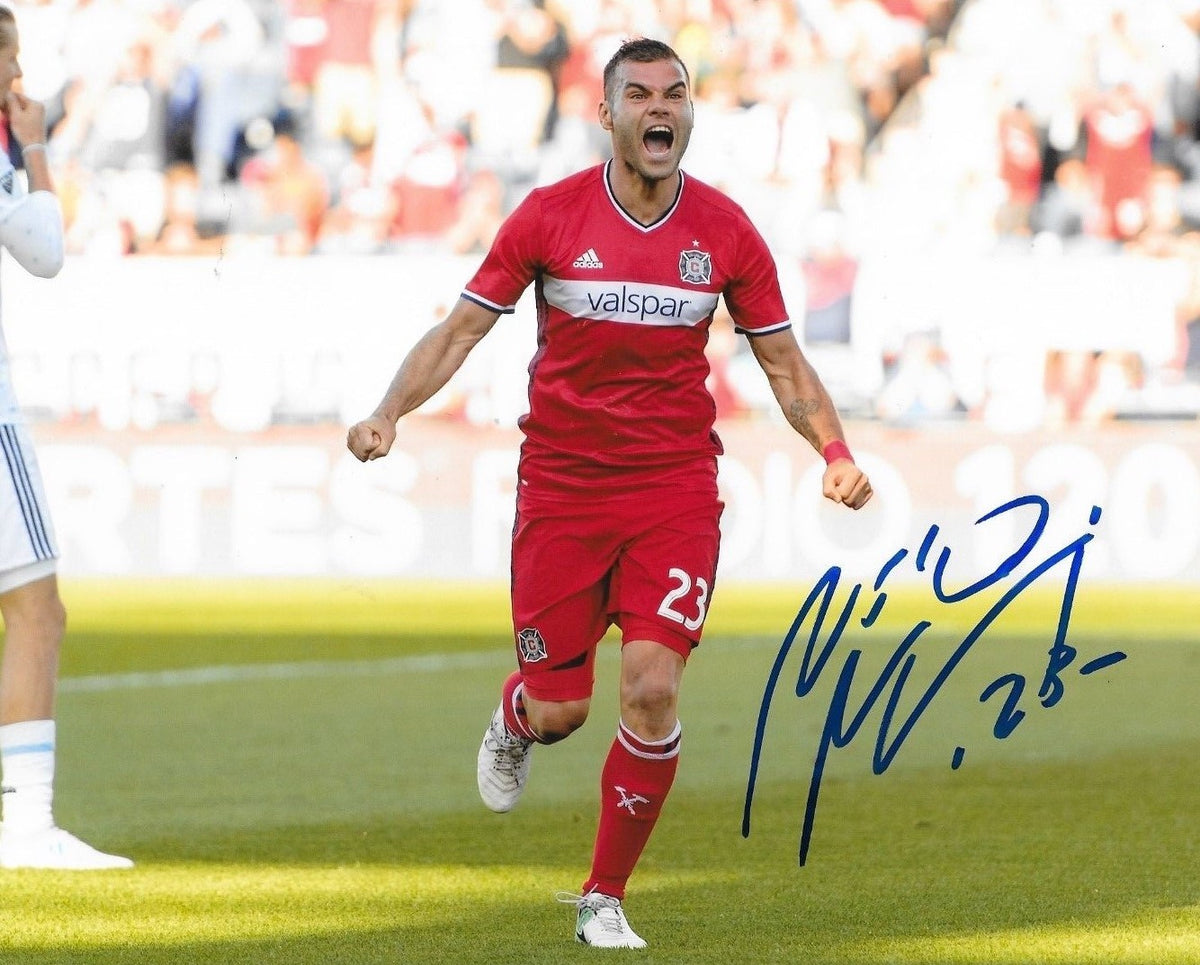 Nemanja Nikolic signed Chicago Fire MLS Soccer 8x10 photo autographed 7