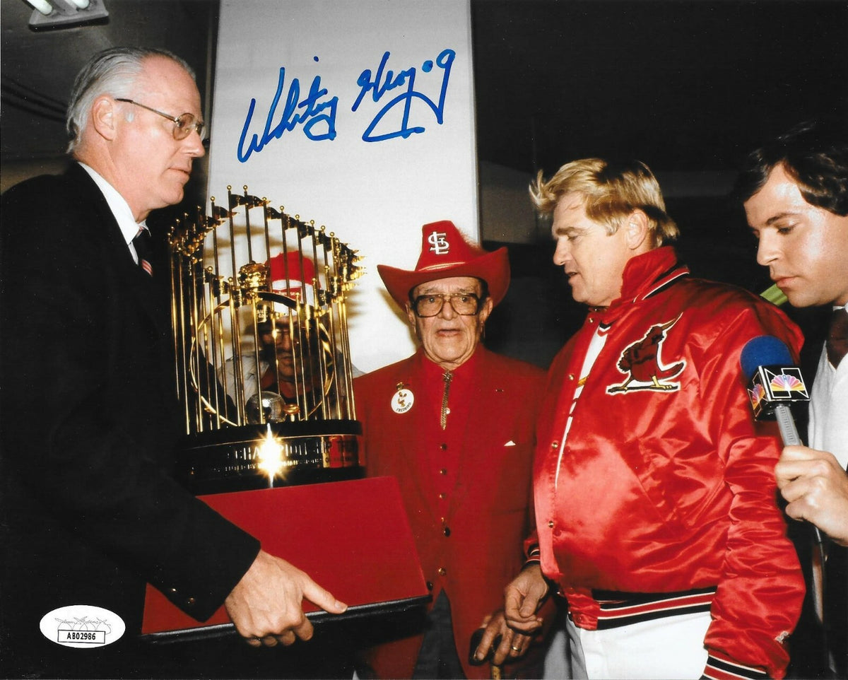 Whitey Herzog signed St. Louis Cardinals 8x10 photo HOF autographed #4 JSA