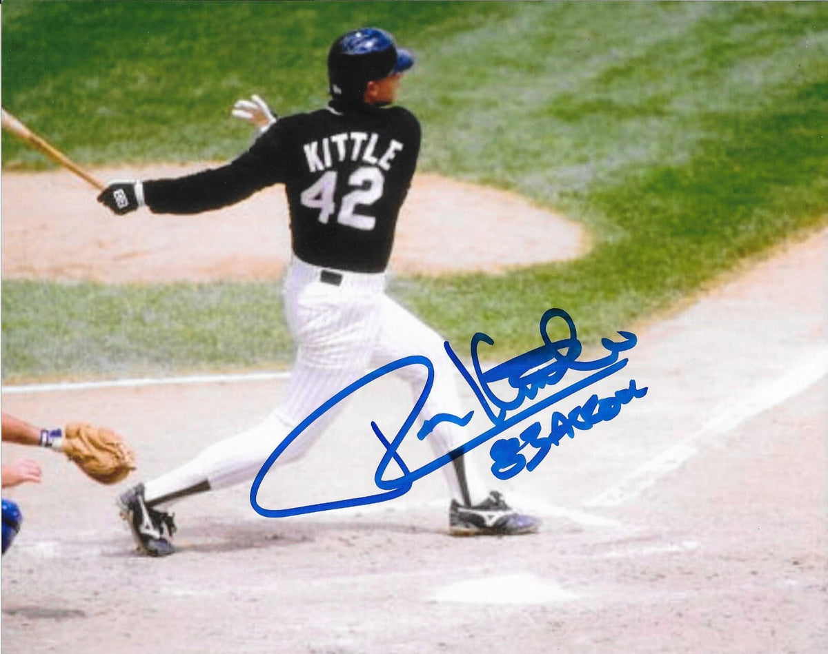Ron Kittle signed Chicago White Sox 8x10 photo autographed W/ ROY Inscription #1