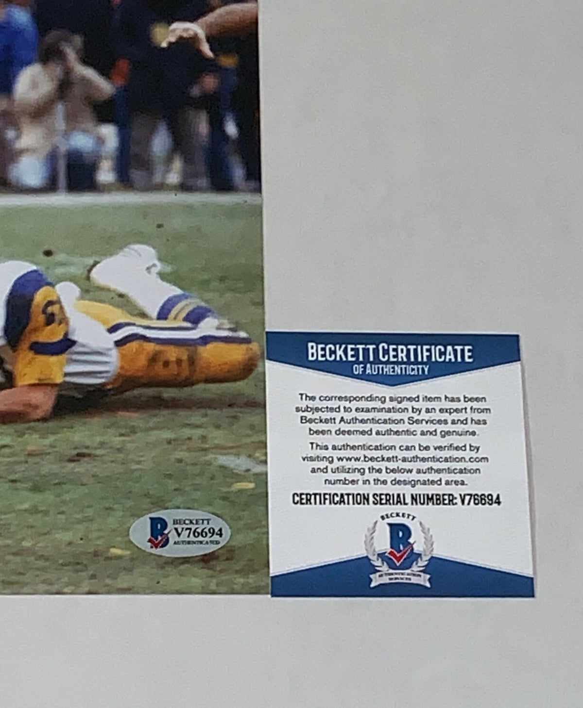 Chris Hanburger signed Washington Redskins 11x14 photo HOF Inscription Beckett
