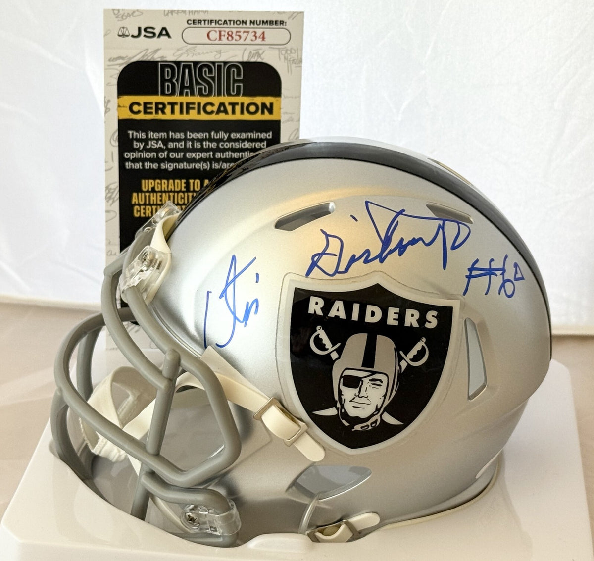 Otis Sistrunk signed Raiders mini helmet autographed JSA