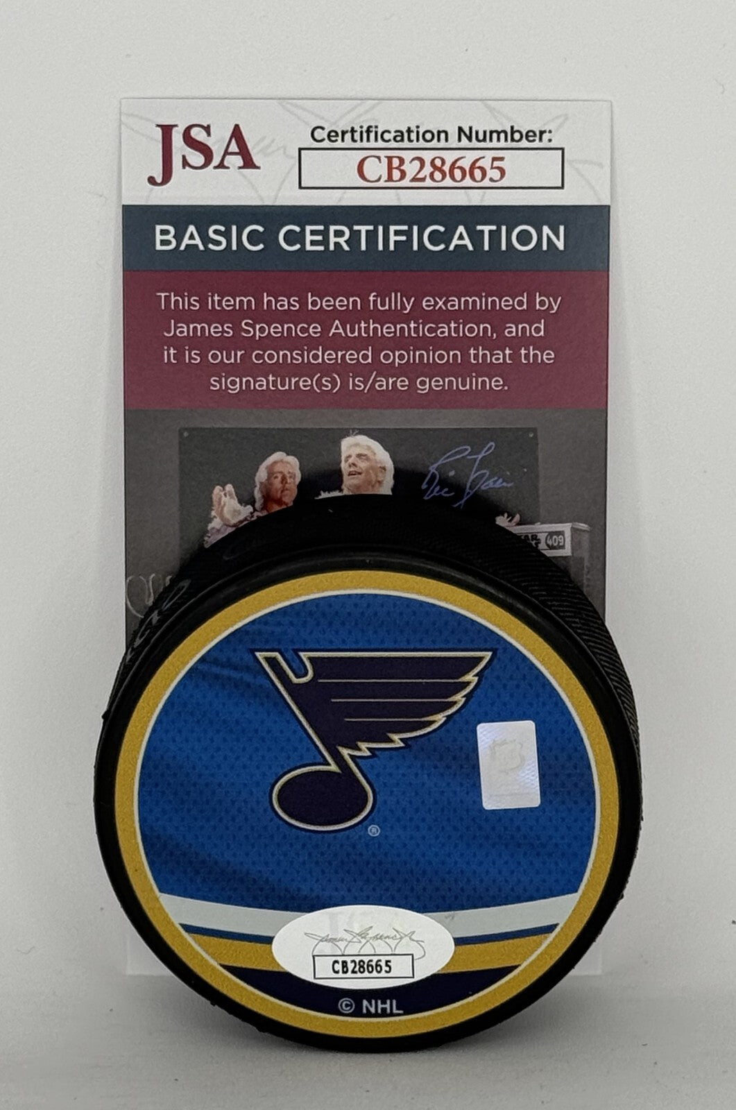 Alexandre Texier signed St. Louis Blues Reverse Retro Puck autographed JSA