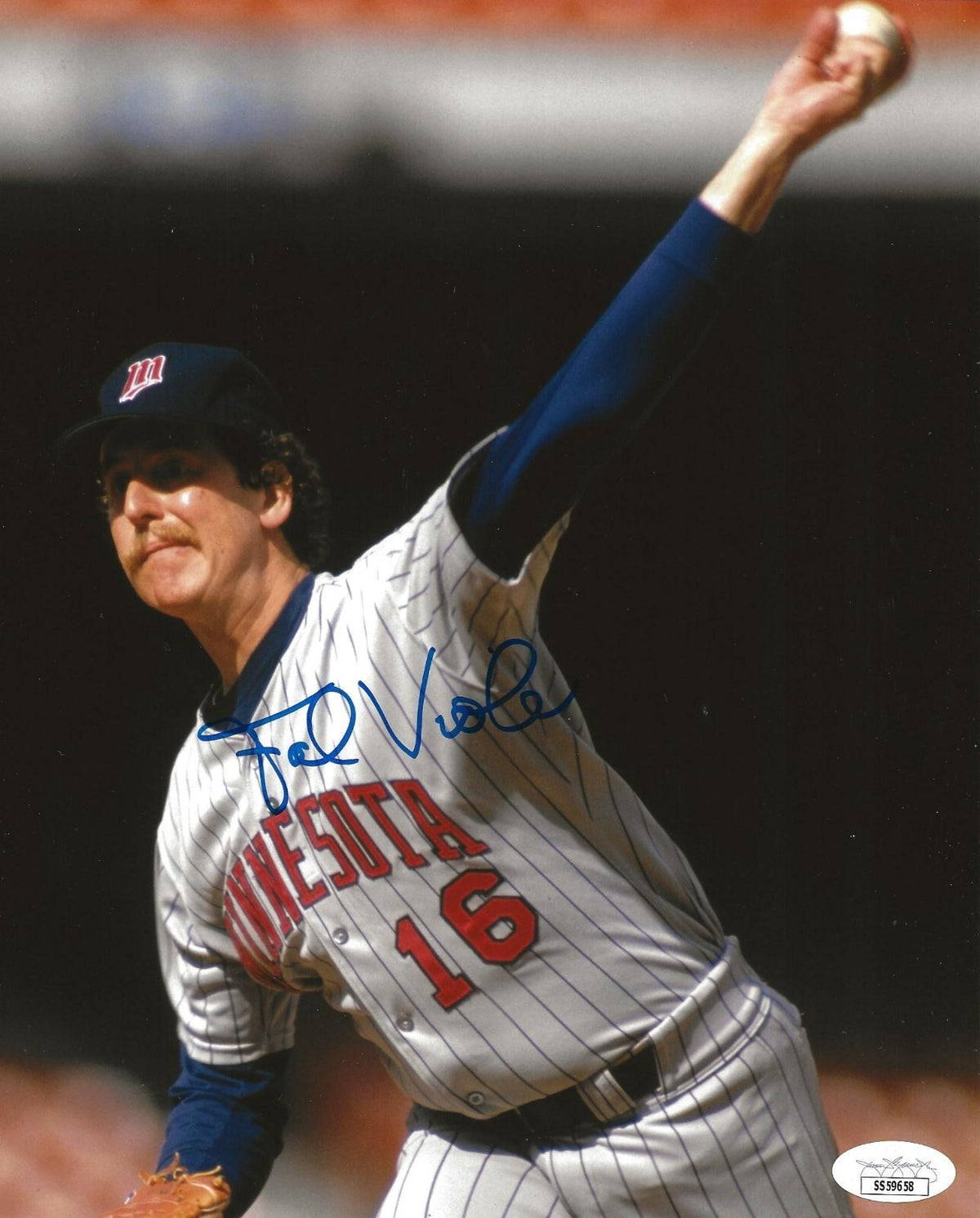 Frank Viola signed Minnesota Twins 8x10 photo autographed 2 JSA