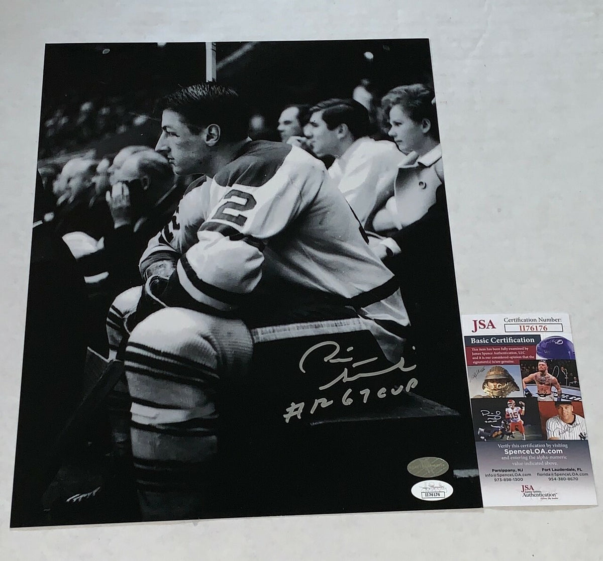 Pete Stemkowski signed Toronto Maple Leafs 11x14 photo autographed 67 Cup JSA 