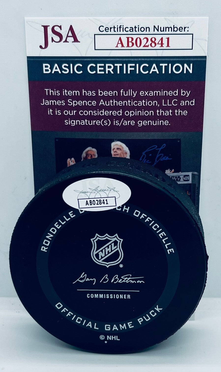 Patrik Laine signed Columbus Blue Jackets Official Game Puck autographed JSA