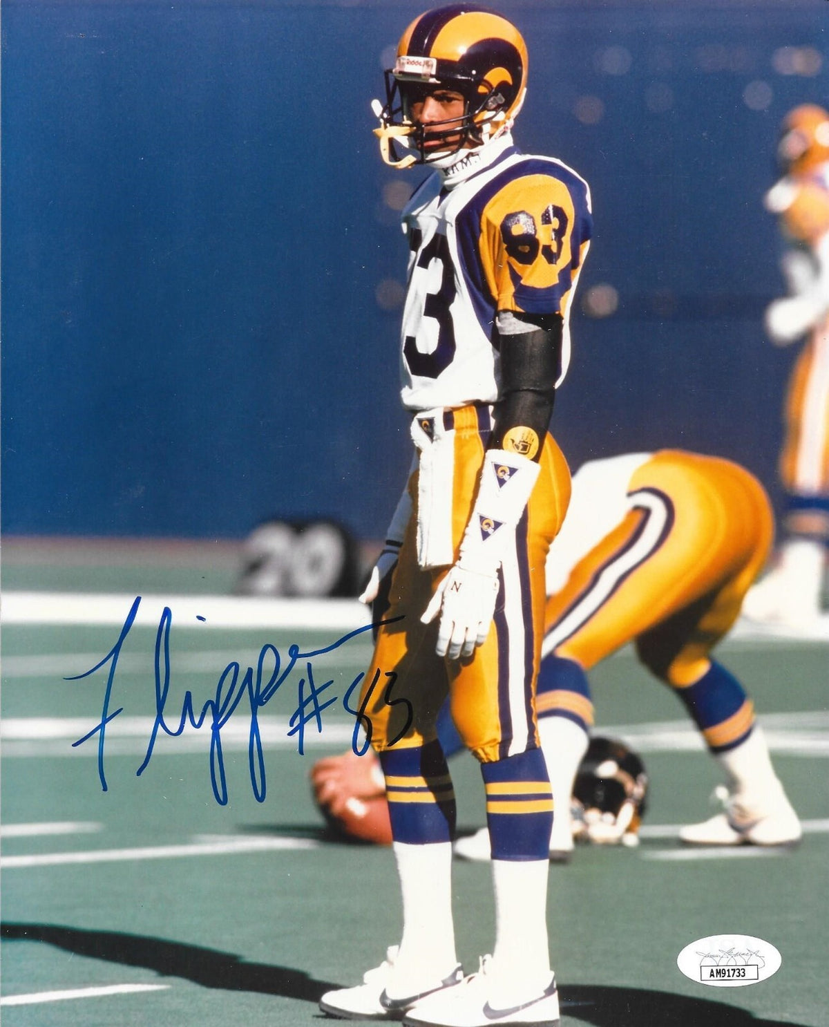 Flipper Anderson signed Los Angeles Rams 8x10 photo autographed JSA