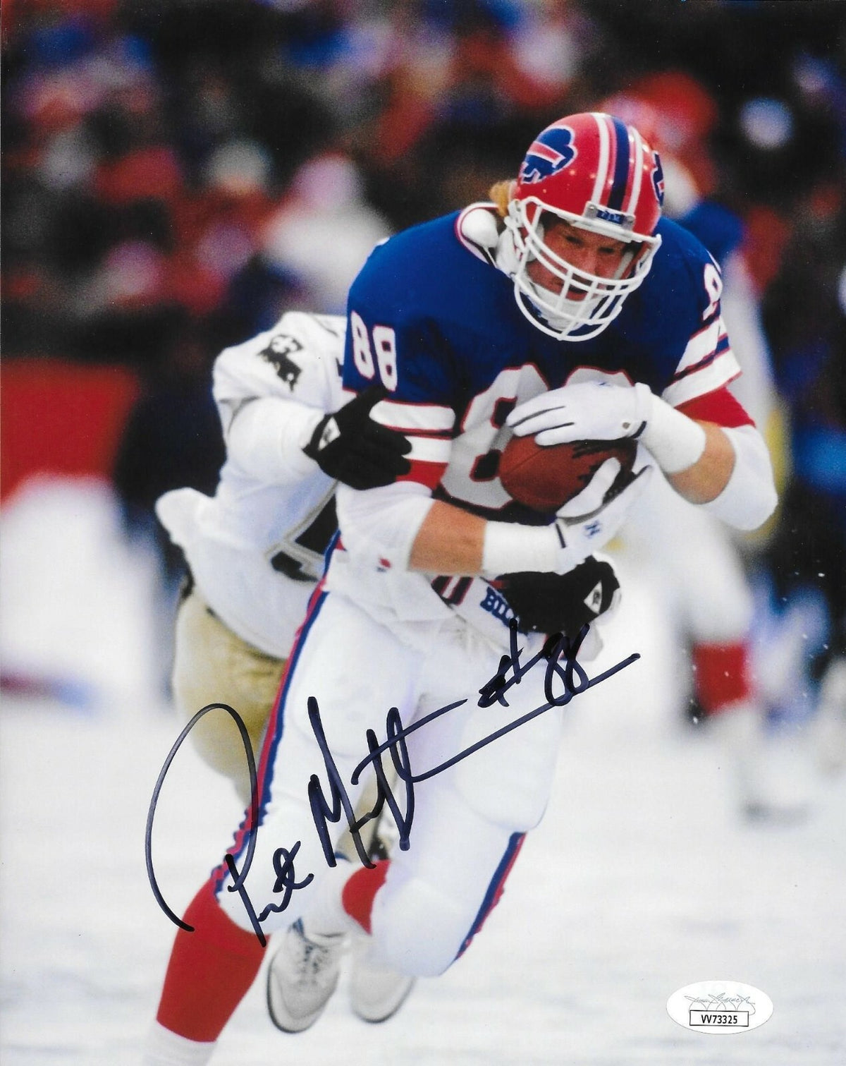 Pete Metzelaars signed Buffalo Bills 8x10 photo autographed JSA 