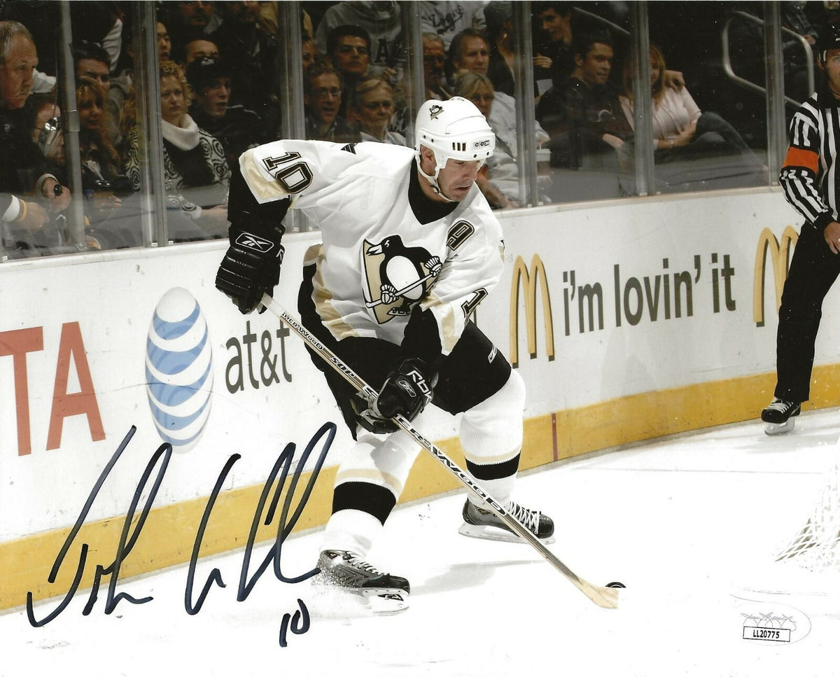 John LeClair signed Pittsburgh Penguins 8x10 photo autographed JSA