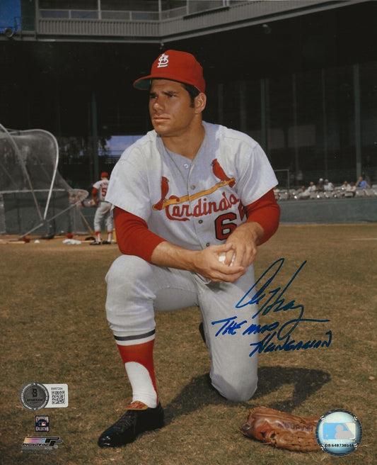 Al Hrabosky signed St. Louis Cardinals 8x10 photo The Mad Hungarian Insc Beckett