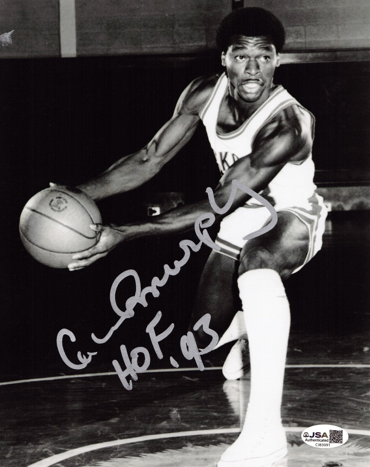 Calvin Murphy Houston Rockets signed 8x10 photo W/ HOF Inscription #1 JSA