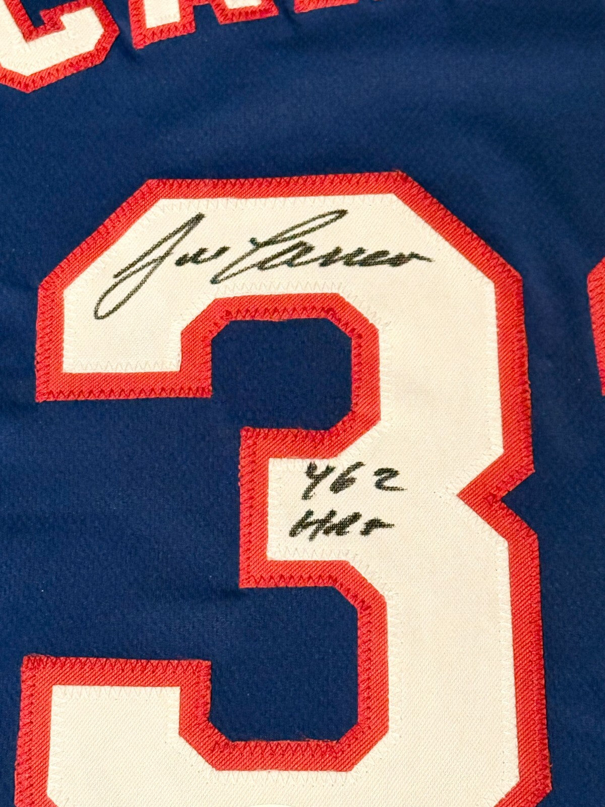 Jose Canseco signed Texas Rangers Custom jersey W/ 462 HR Inscrip JSA Witnessed