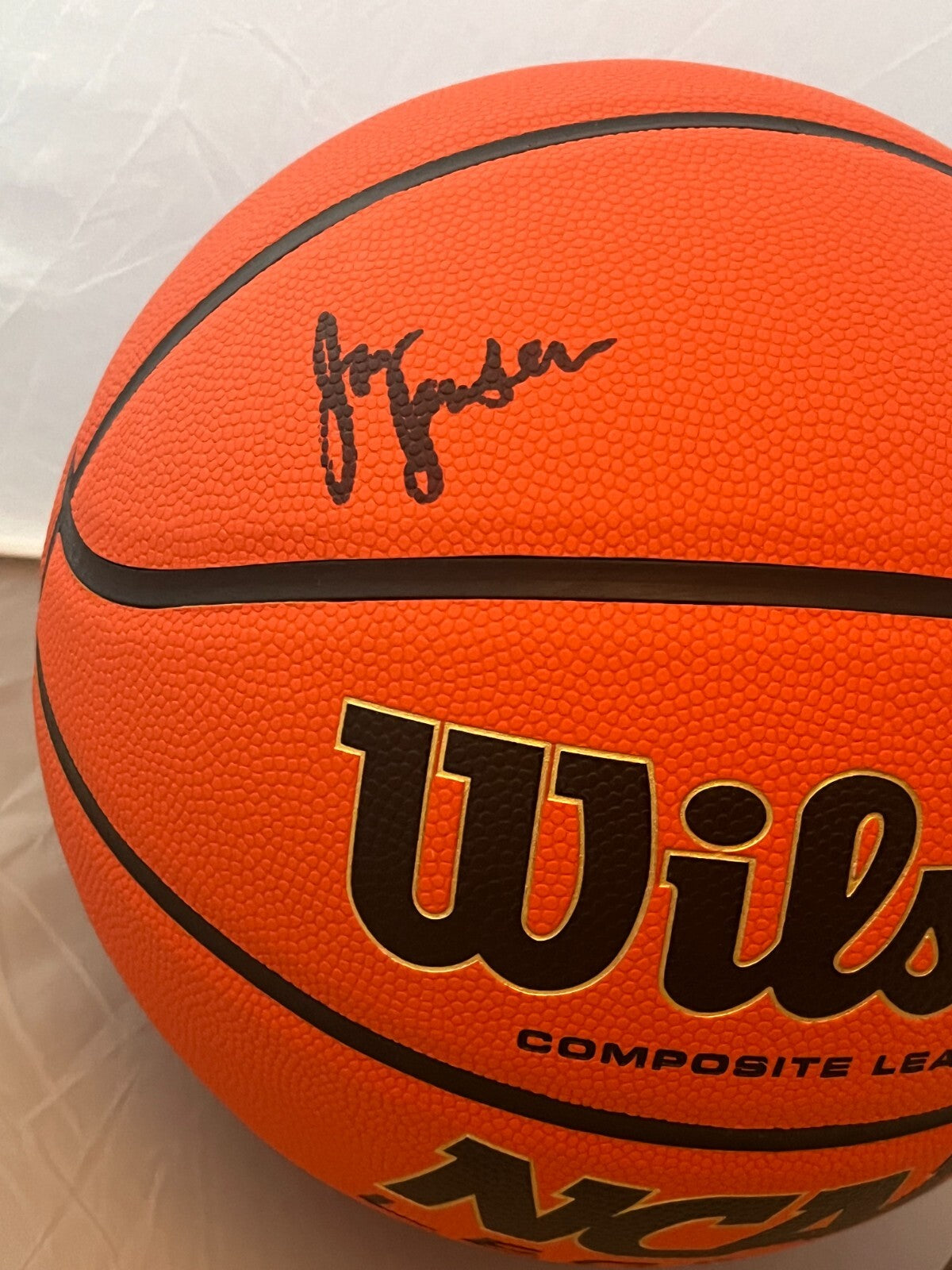 Jan Jensen Iowa Hawkeyes Women signed NCAA Basketball Ball autographed JSA COA