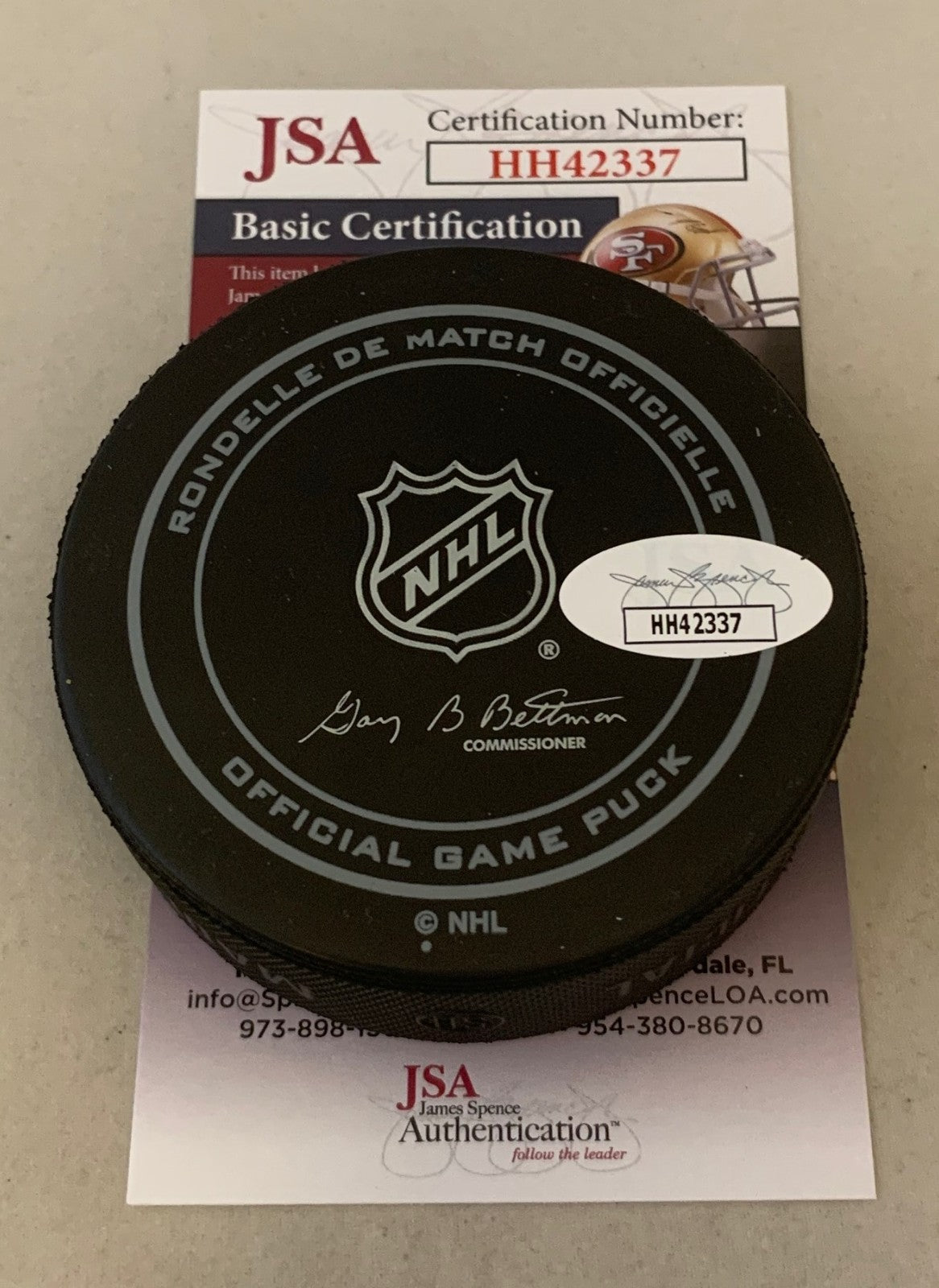 Lanny McDonald signed Toronto Maple Leafs 100th Anniversary Game Puck JSA