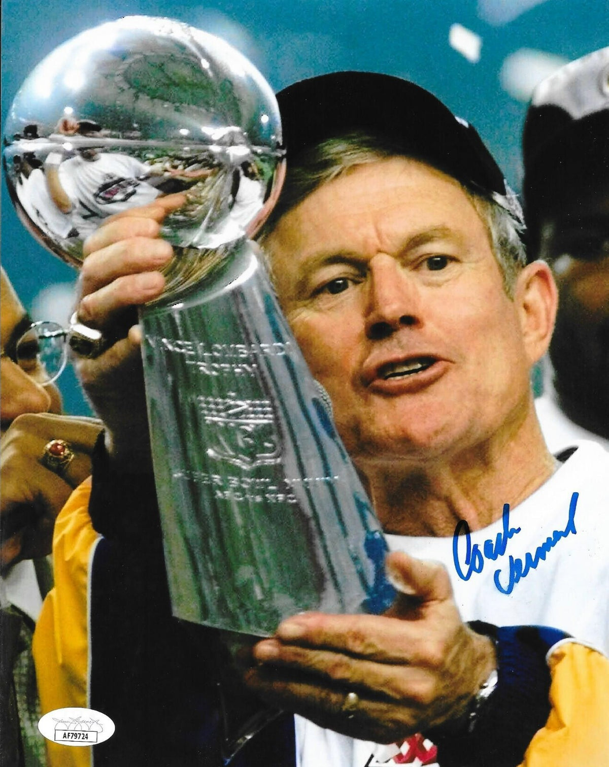Dick Vermeil signed St. Louis Rams 8x10 photo autographed 6 JSA