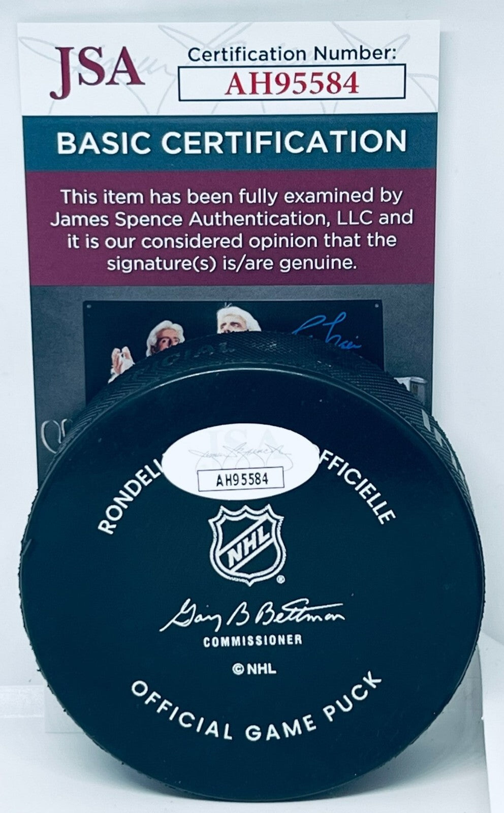 Tyler Toffoli signed Calgary Flames Official Game Puck autographed JSA COA