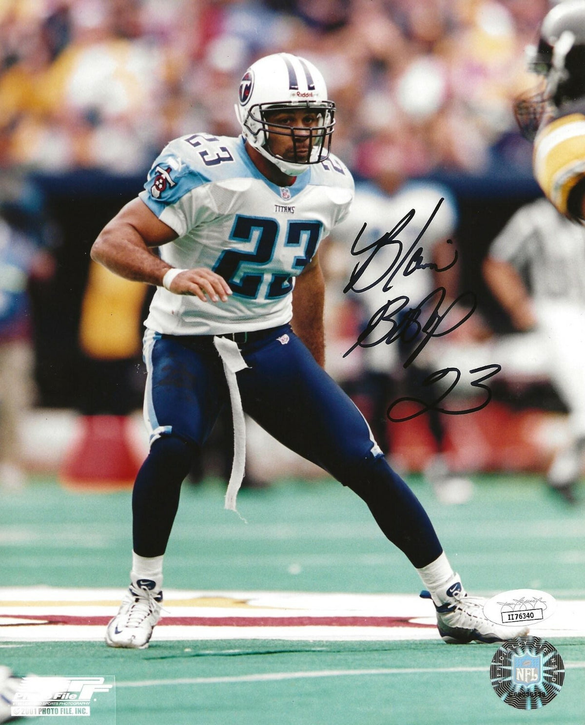 Blaine Bishop signed Tennessee Titans 8x10 photo autographed 2 JSA