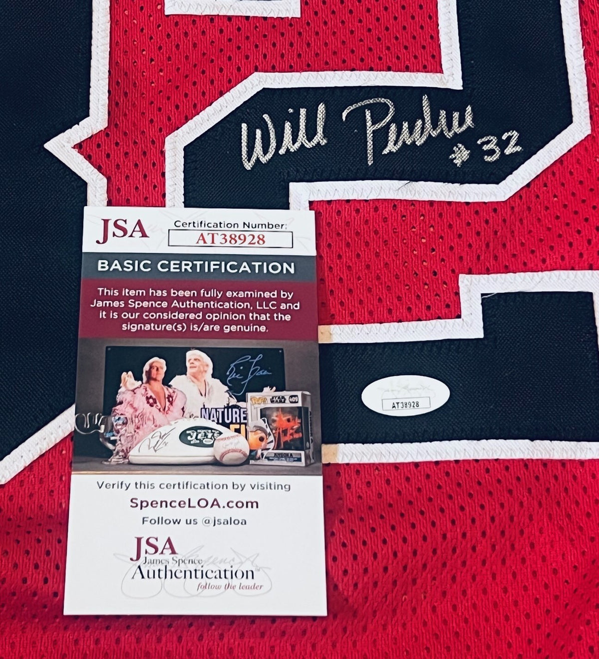 Will Perdue Chicago Bulls signed Custom jersey autographed JSA COA