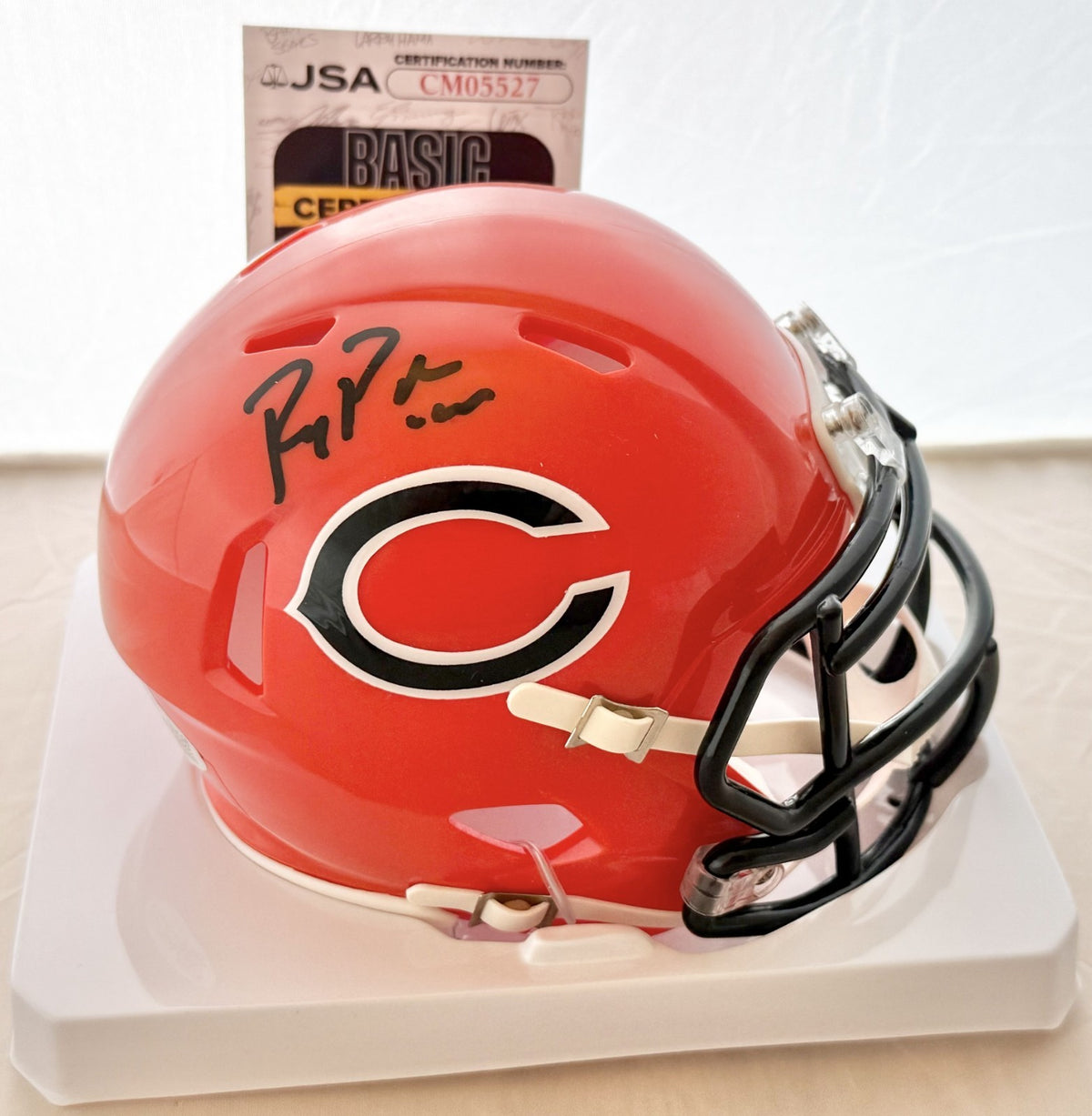 Ryan Poles signed Chicago Bears Alternate mini helmet autographed JSA