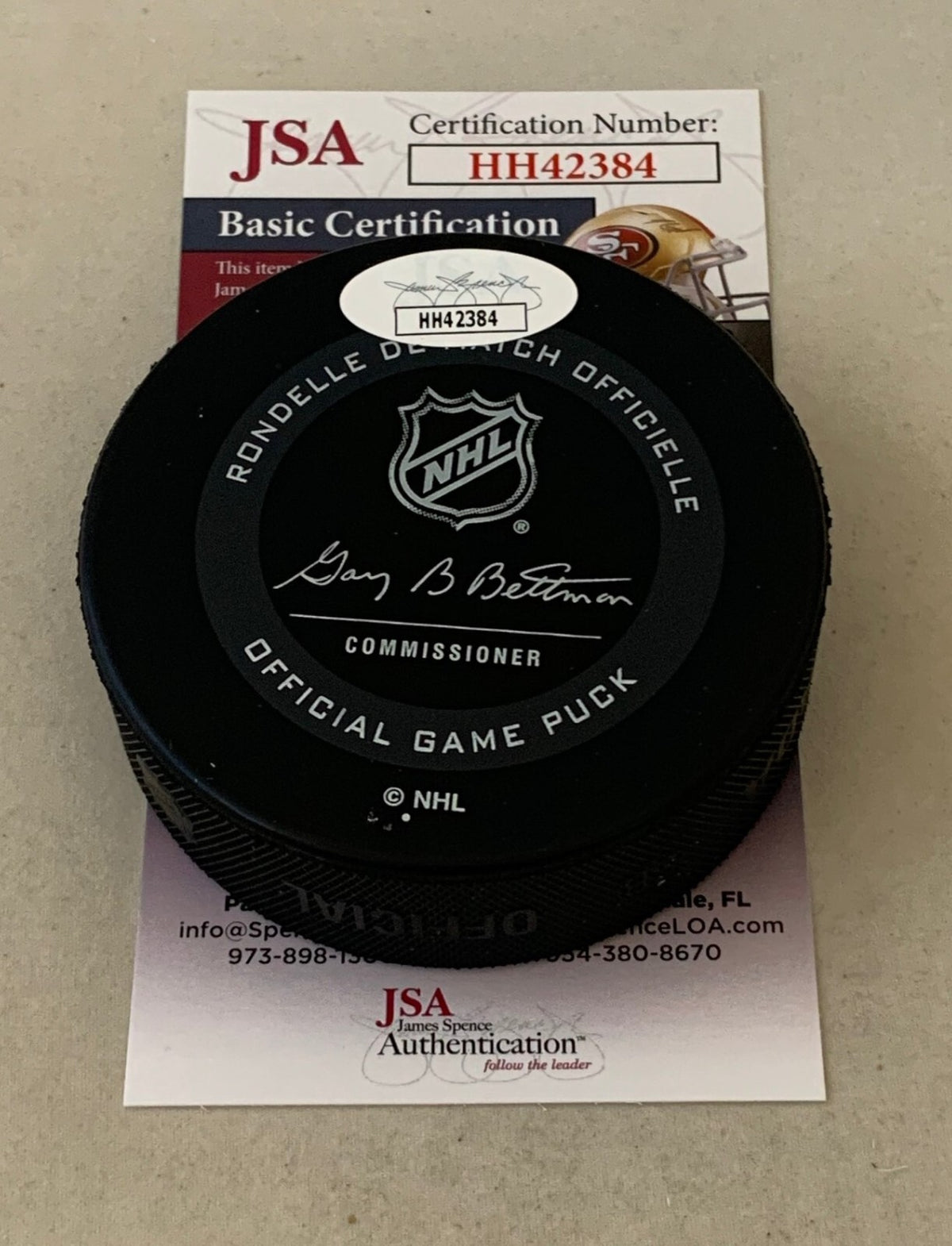 Kyle Palmieri signed New Jersey Devils Official Game Puck autographed JSA